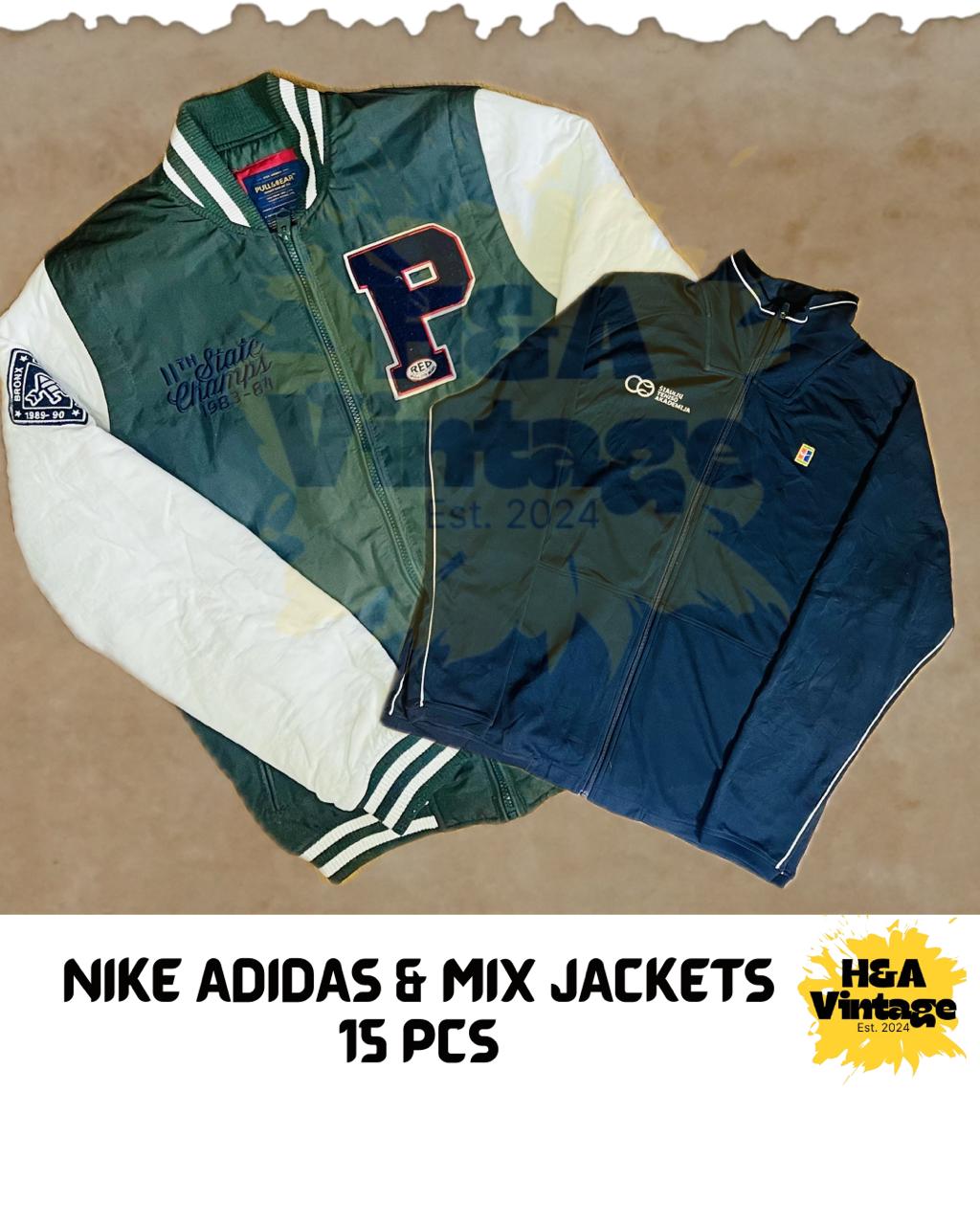 Adidas Nike Track Jackets 15 Pcs