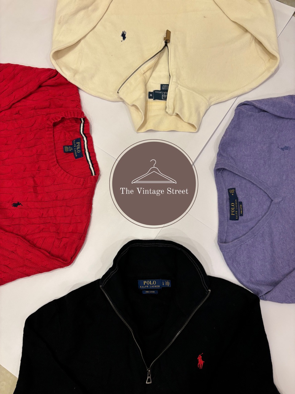 Pulls à col zippé 1/4 et à mélange de mailles torsadées pour hommes Ralph Lauren