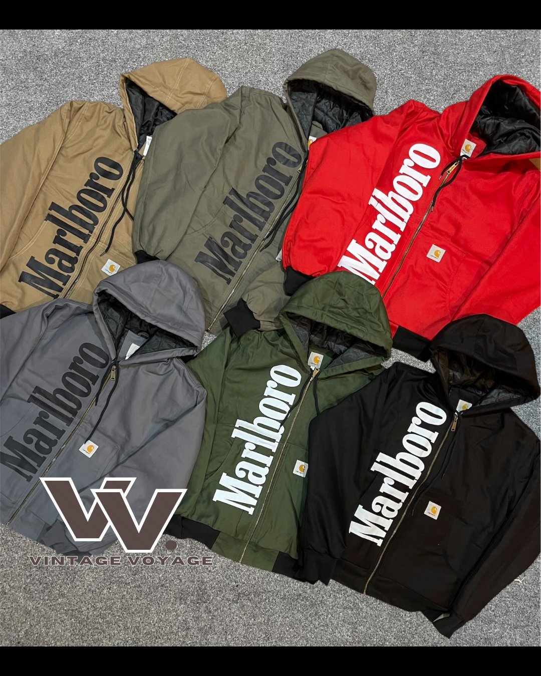 Jaqueta com capuz estilo rework Carhartt x Marlboro-30-19325