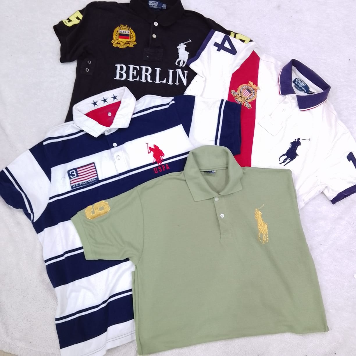 CR3883 Polo T-Shirts Großes Logo - 12 Stück