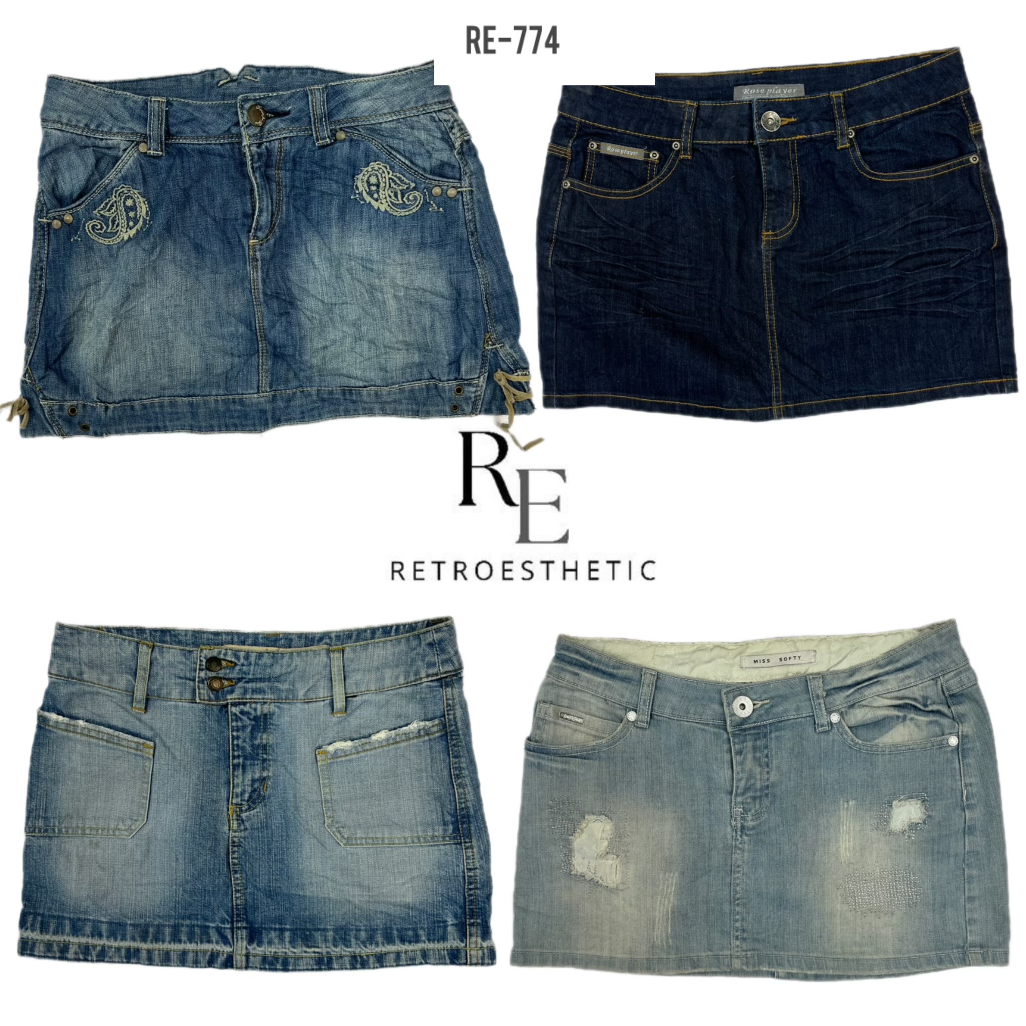 Jupes mini en denim Y2K IT Girl (RE-774)