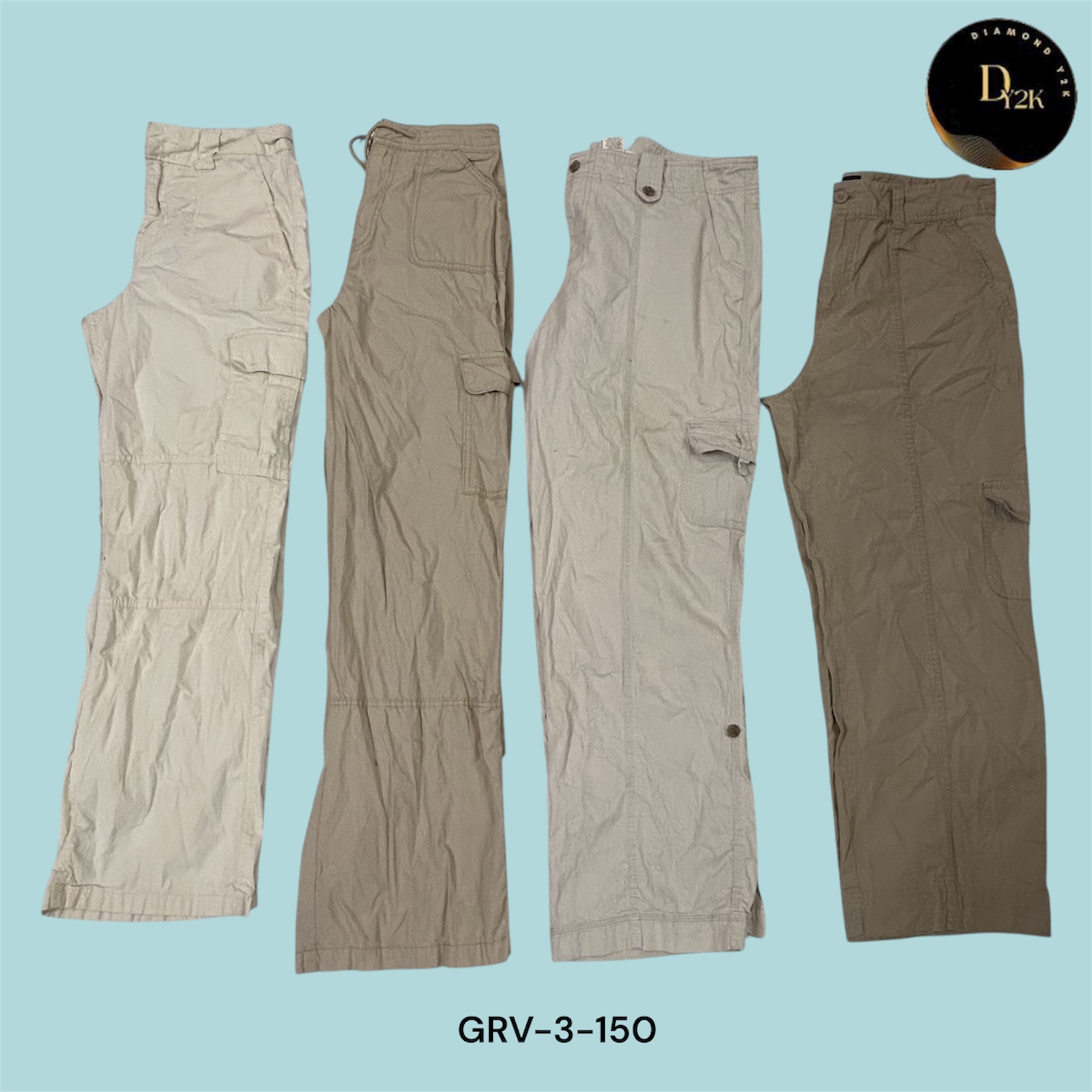 Classic Off-White Cargo Pants – Perfect for Casual & Outdoor Wear (GRV-3-150)