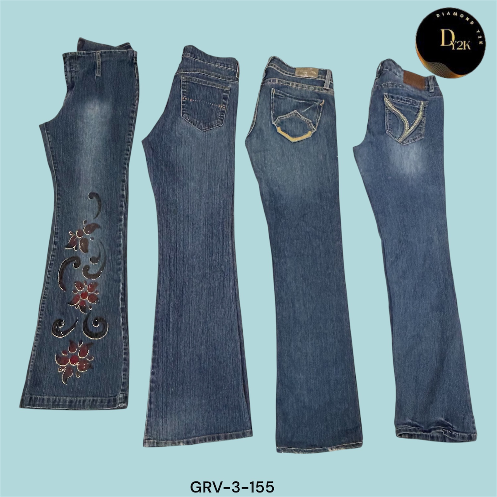 Jeans de campana a la moda – La combinación perfecta de comodidad y estilo (GRV-3-155)