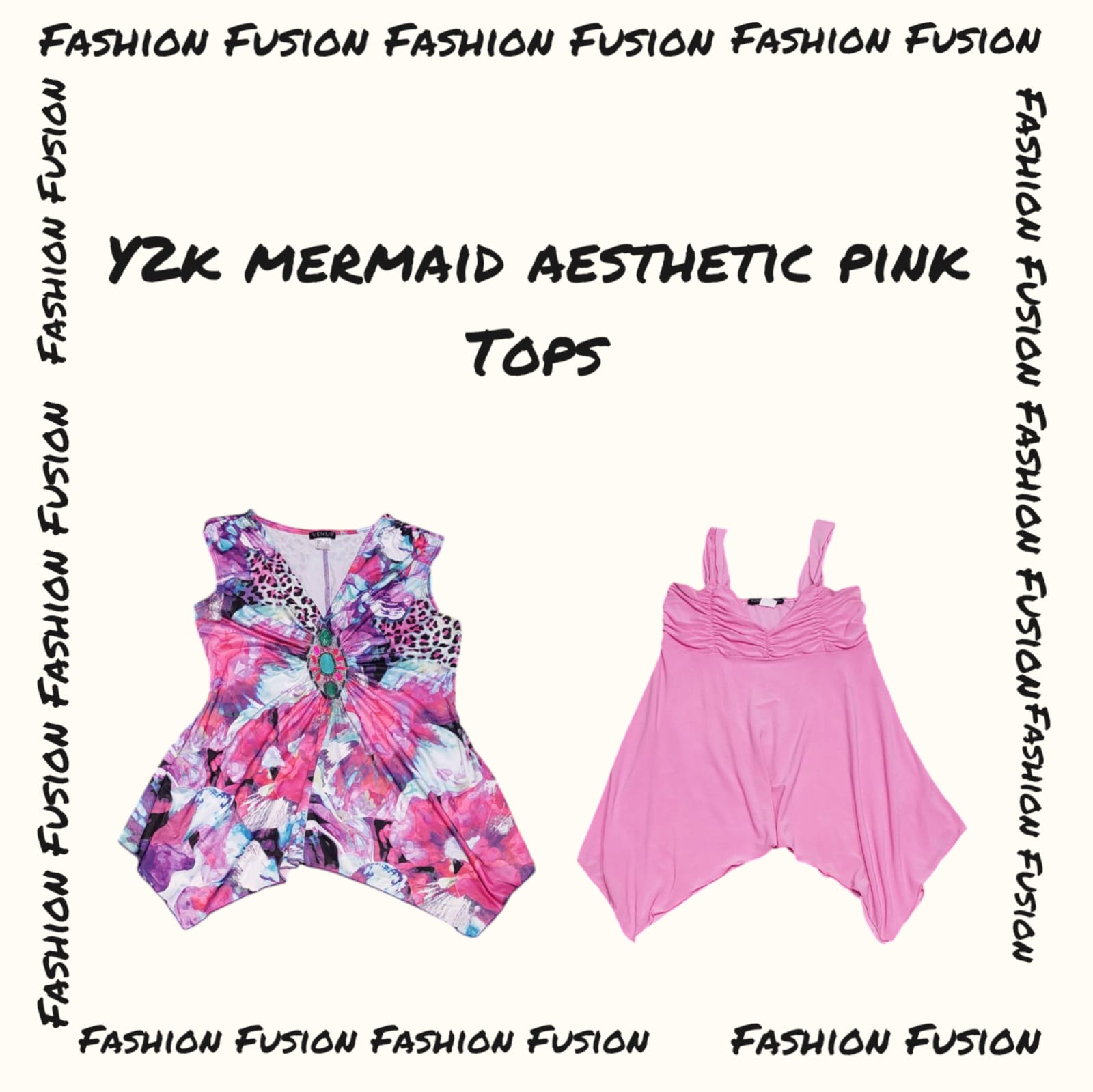 (FF-730) y2k mermaid Aesthetic Tops