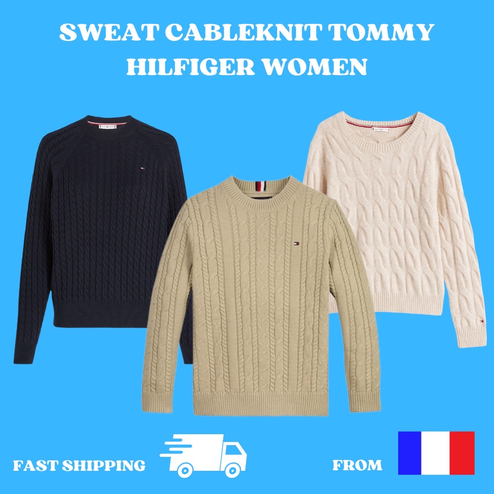 Pull en tricot torsadé Tommy Hilfiger Femme