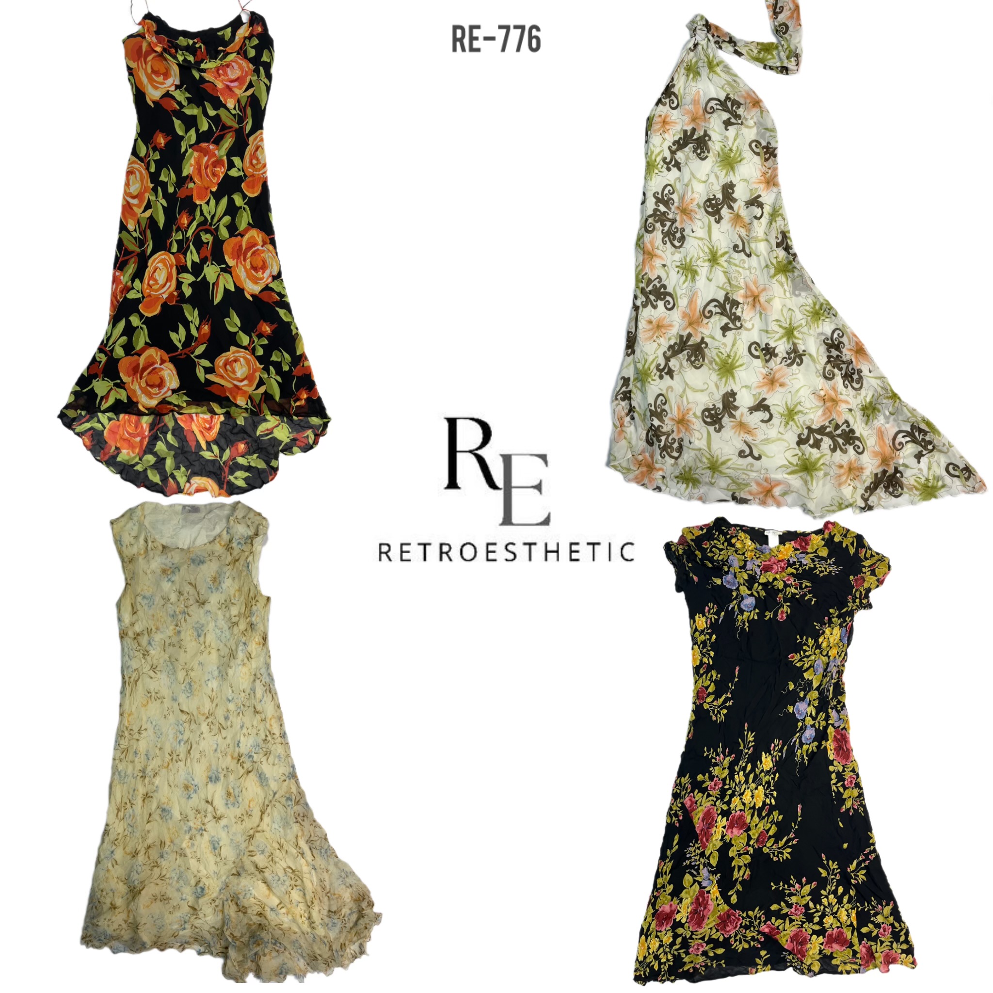 Robe d'été florale Y2K (RE-776)