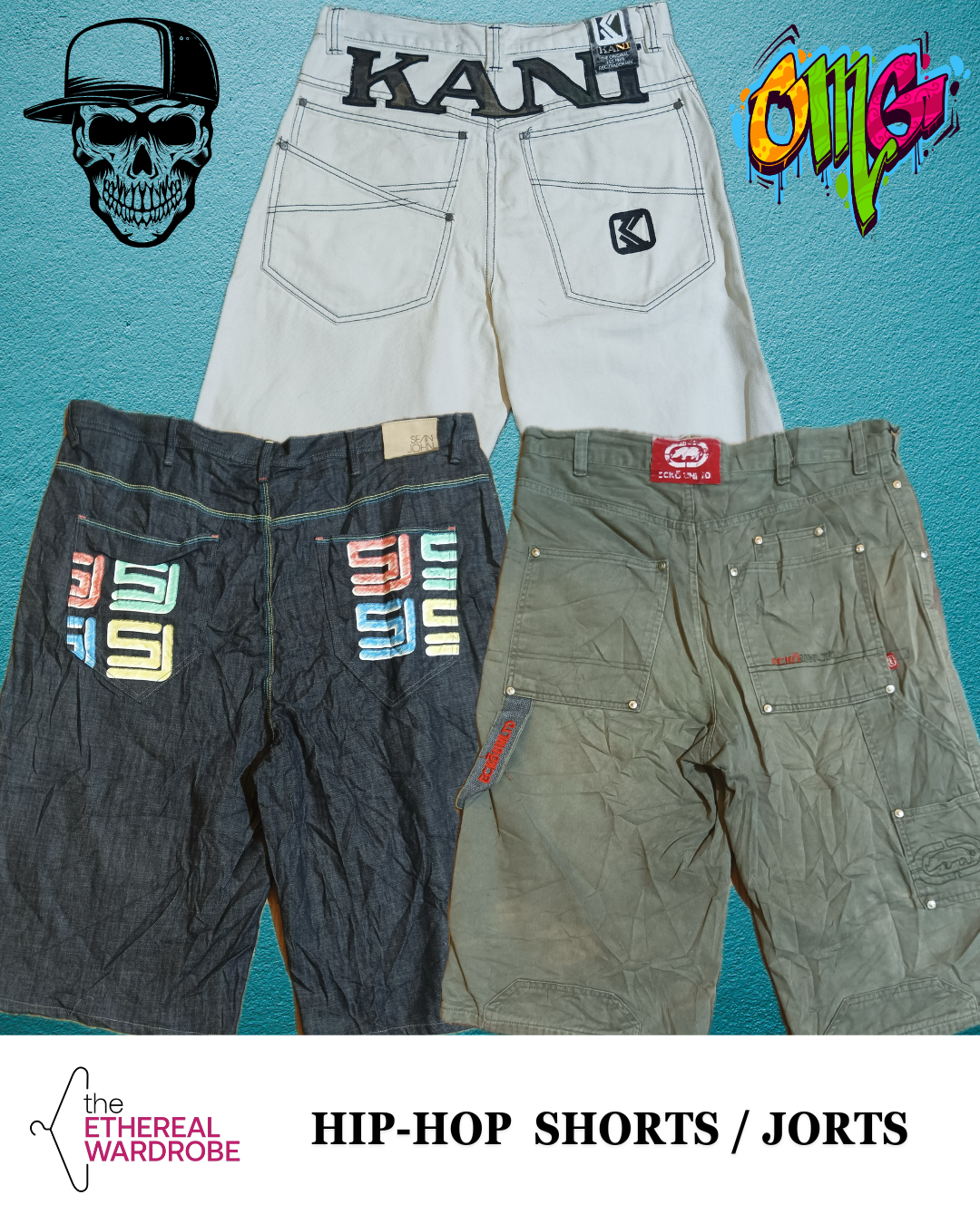 Hiphop Shorts / Jorts 10pcs including Ecko, Kani, Sean John and other top brands