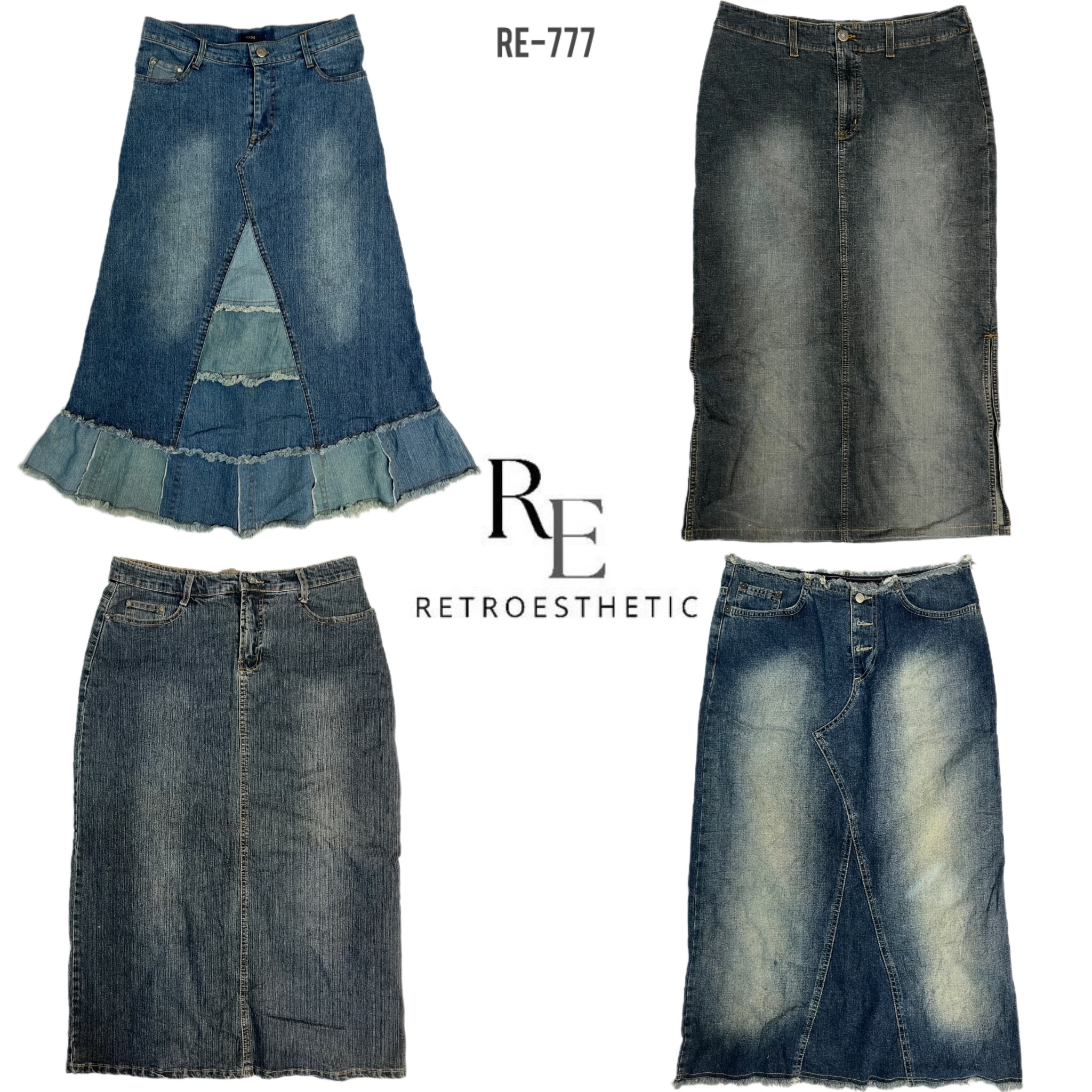 Saias Maxi de Jeans Y2K IT Girl (RE-777)