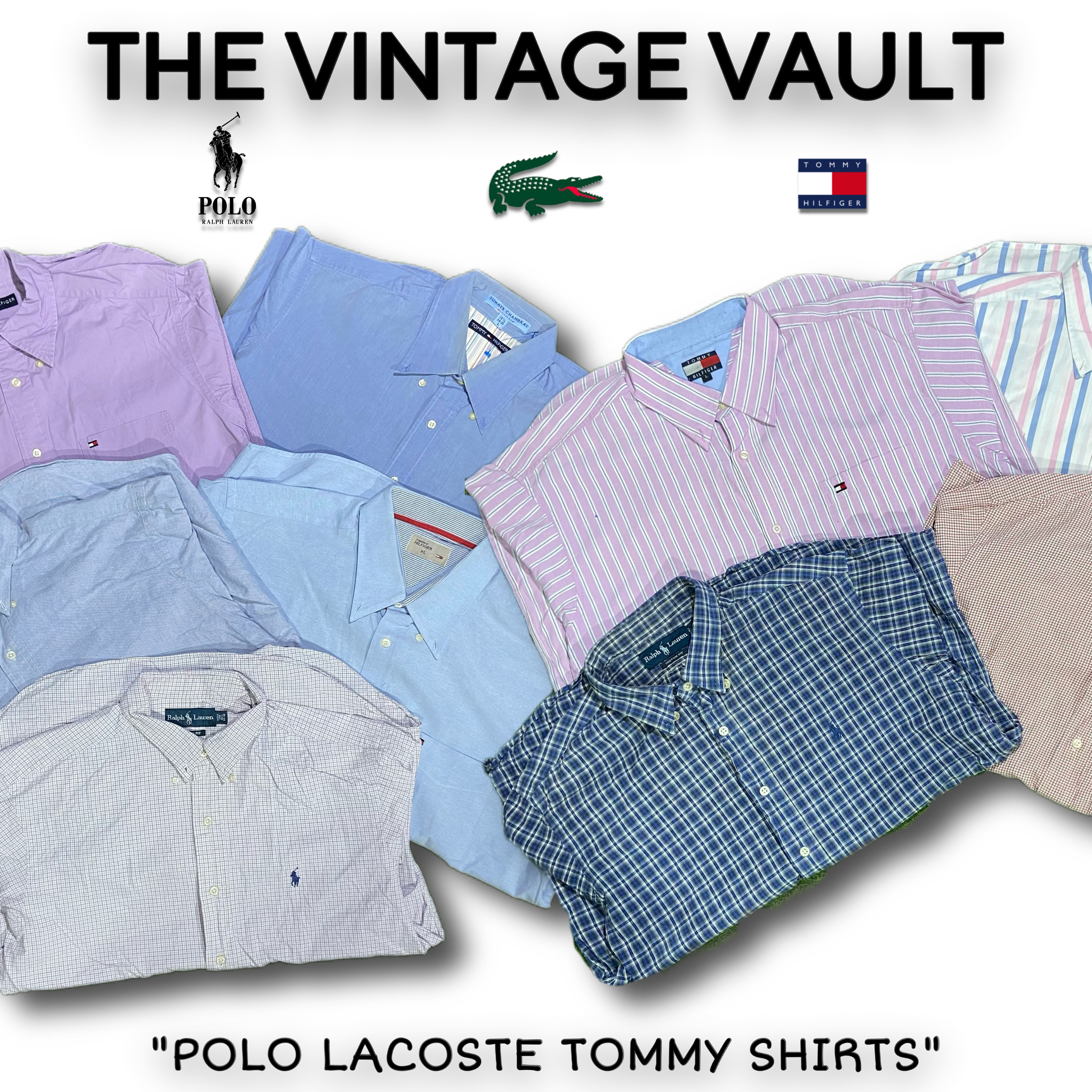 Polo Ralph Lauren Lacoste et Tommy Chemises - 50 pcs