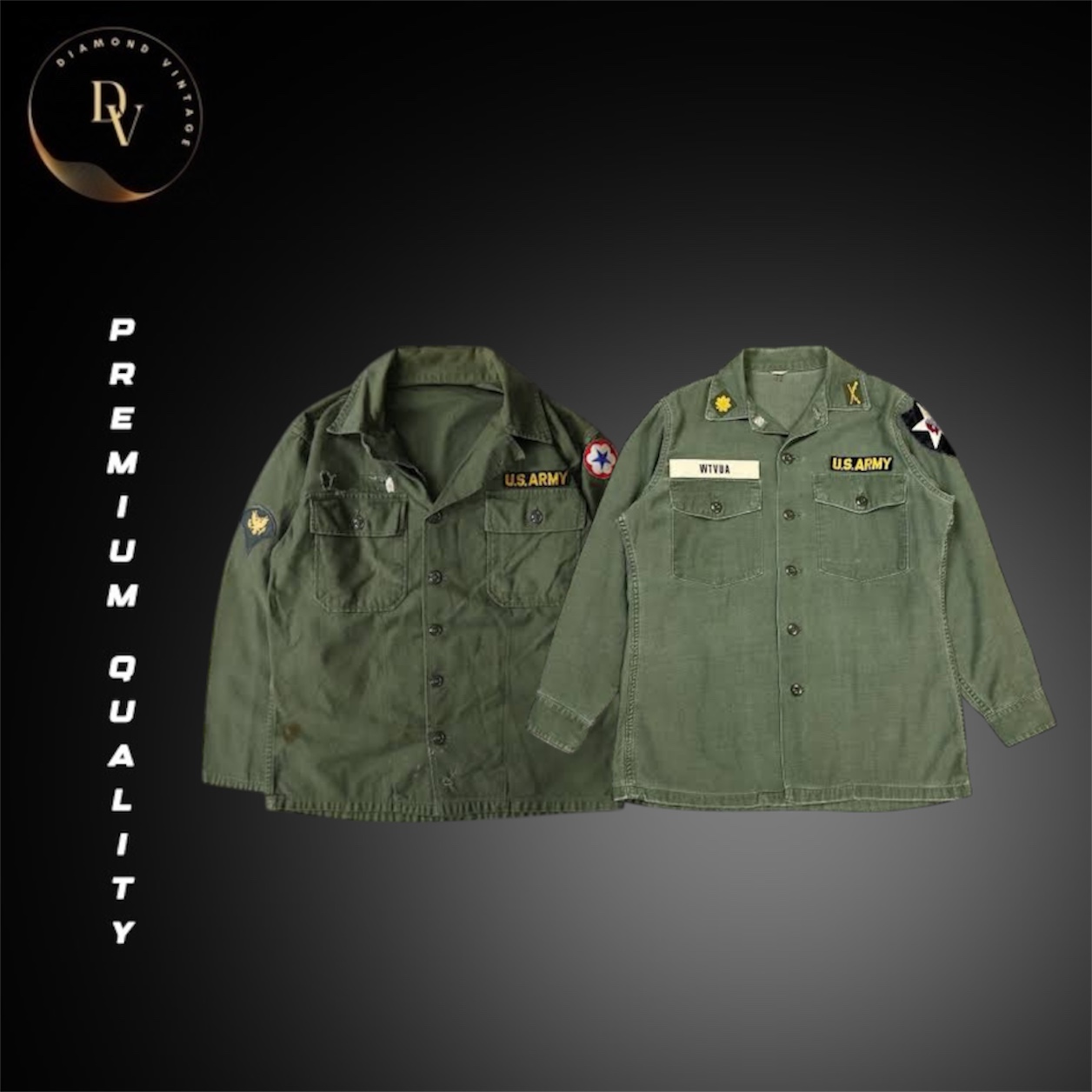 Chemise verte Army 68 pièces