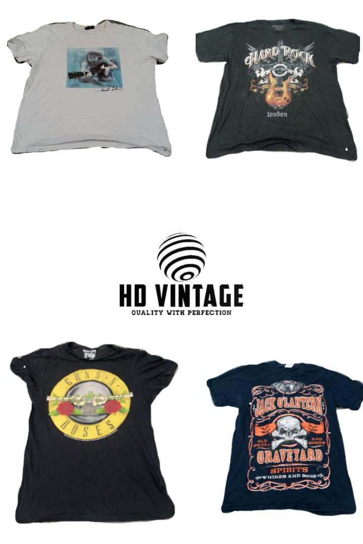 HD735 Vintage Musik T-Shirts - 9 Stück