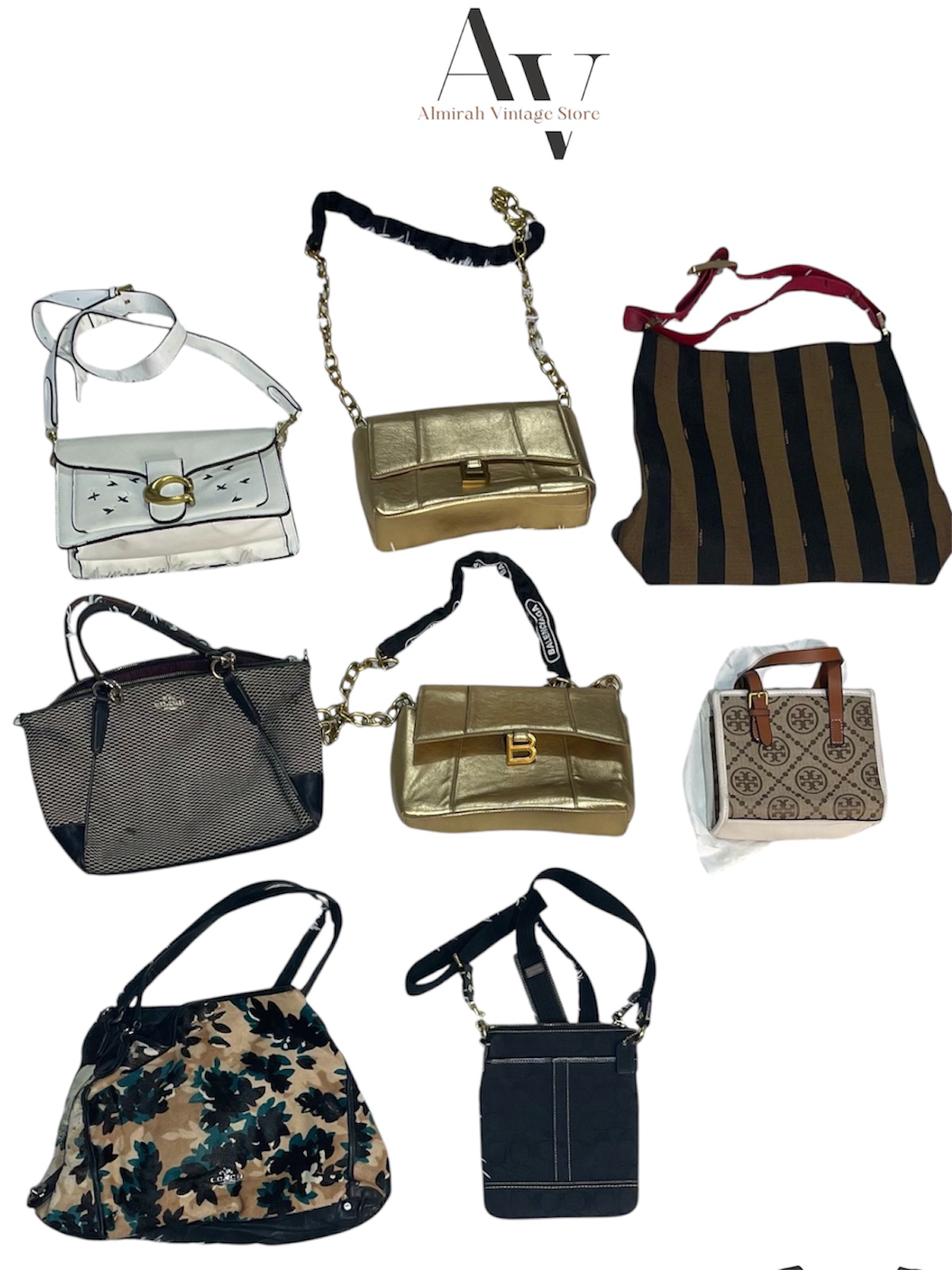 Coach, Tory Burch, Fendi, Balenciaga bolsas