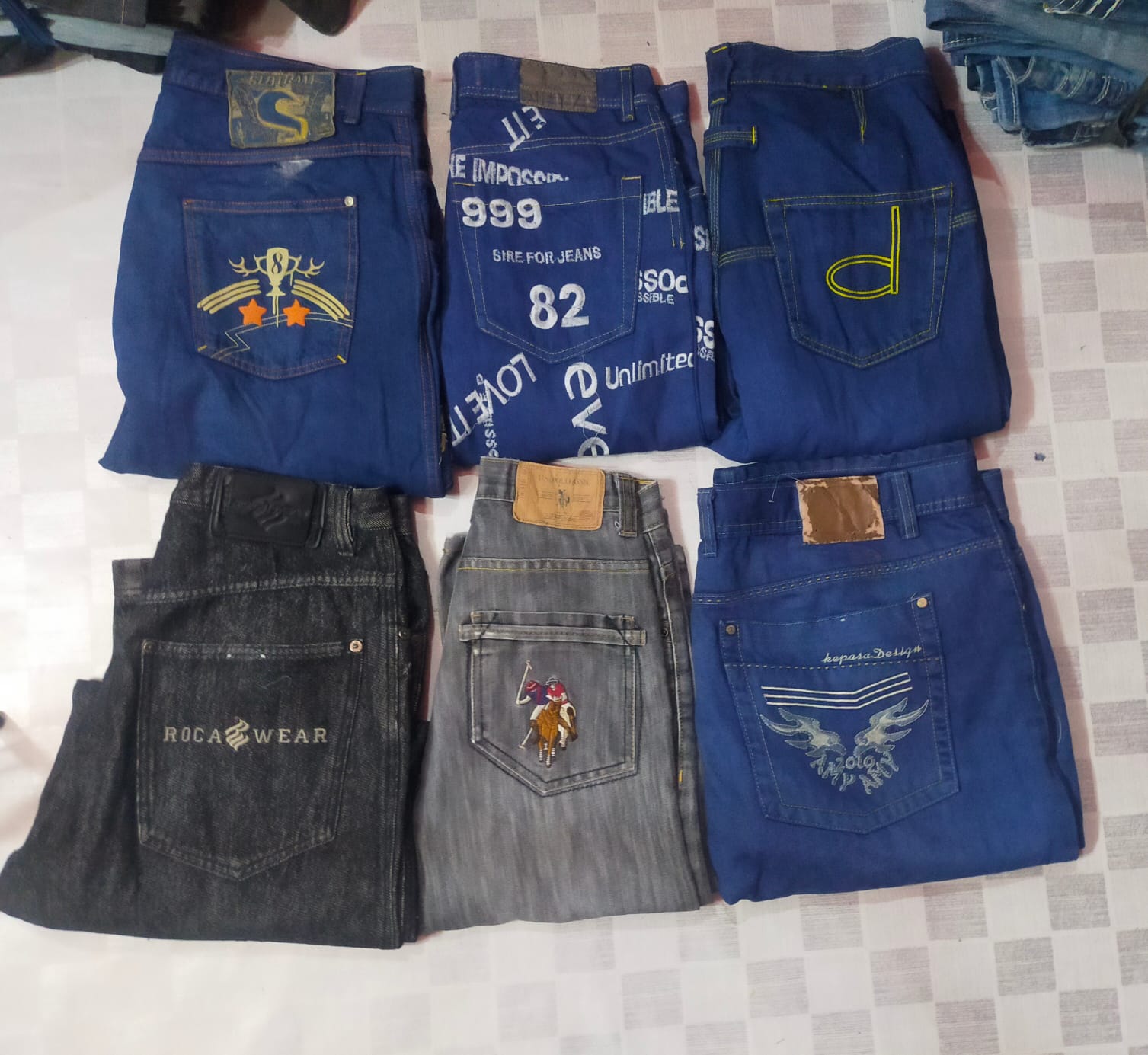 U S A POLO AND OTHER MIX BRANDS JEANS  TOTAL 10 PIECES (ID 236)