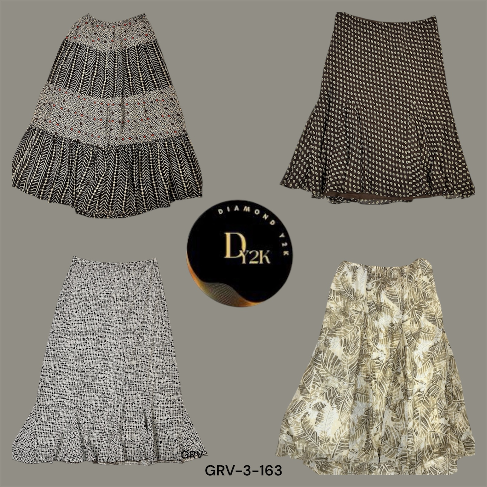 Grunge Meets Glam – Y2K Brown Skirt for That Iconic Look (GRV-3-163)