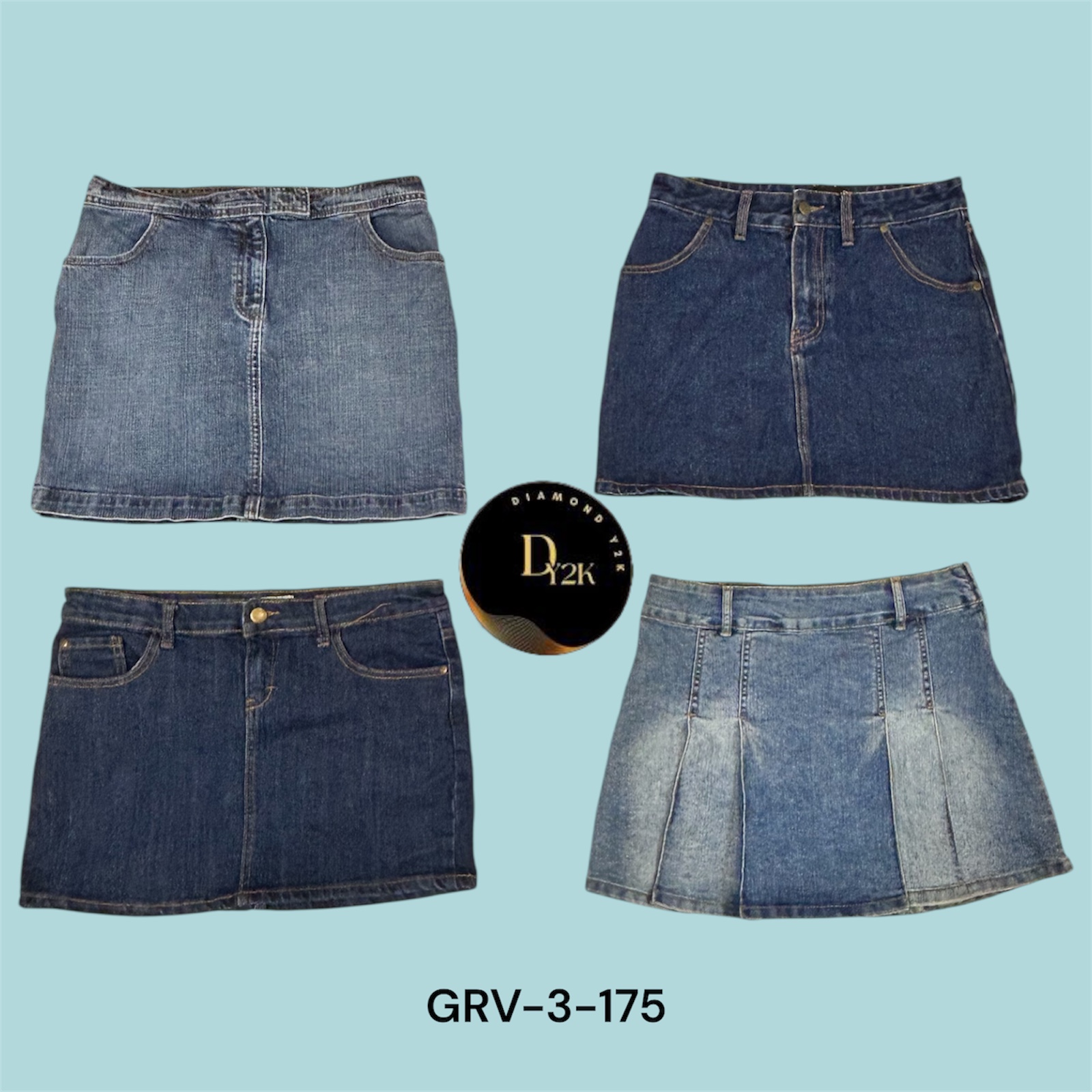 Dreh Köpfe mit diesem Y2K Denim Mini – Street Style Genehmigt (GRV-3-175)