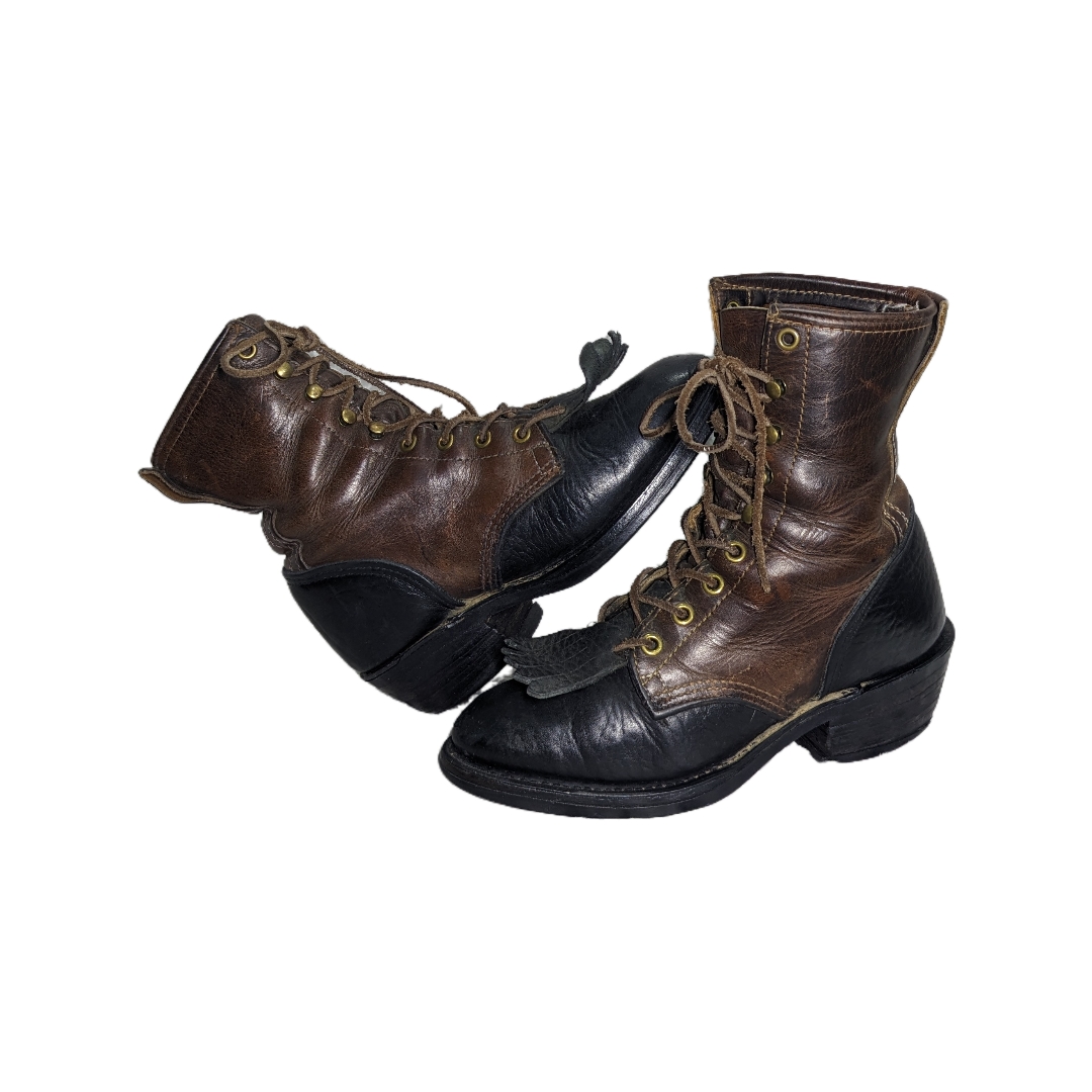 MV240# Man and Women's Western Boots Lace Up Super Condition Cowgirl / Cowboy Boot's