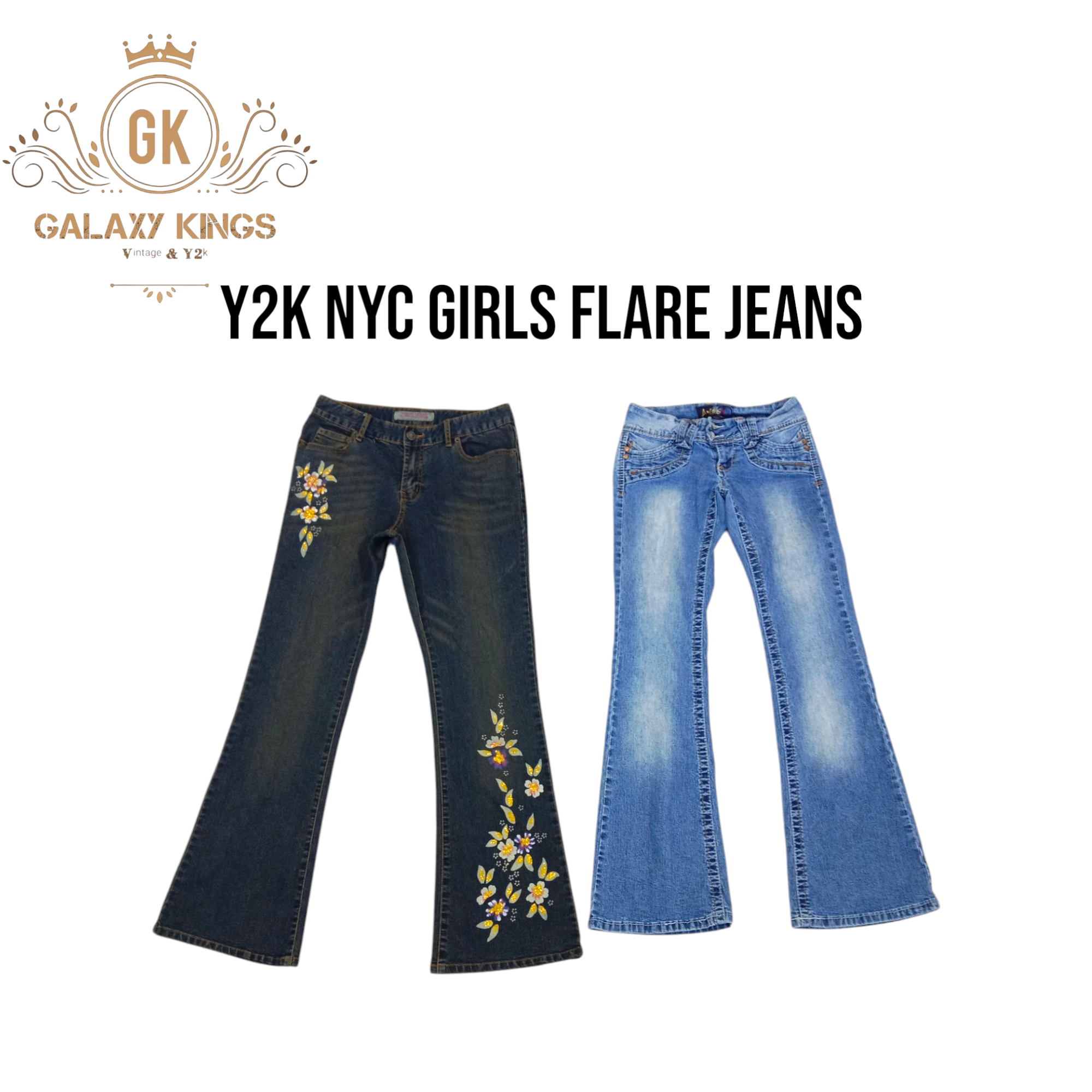 Jeans évasés Y2k NYC Girls