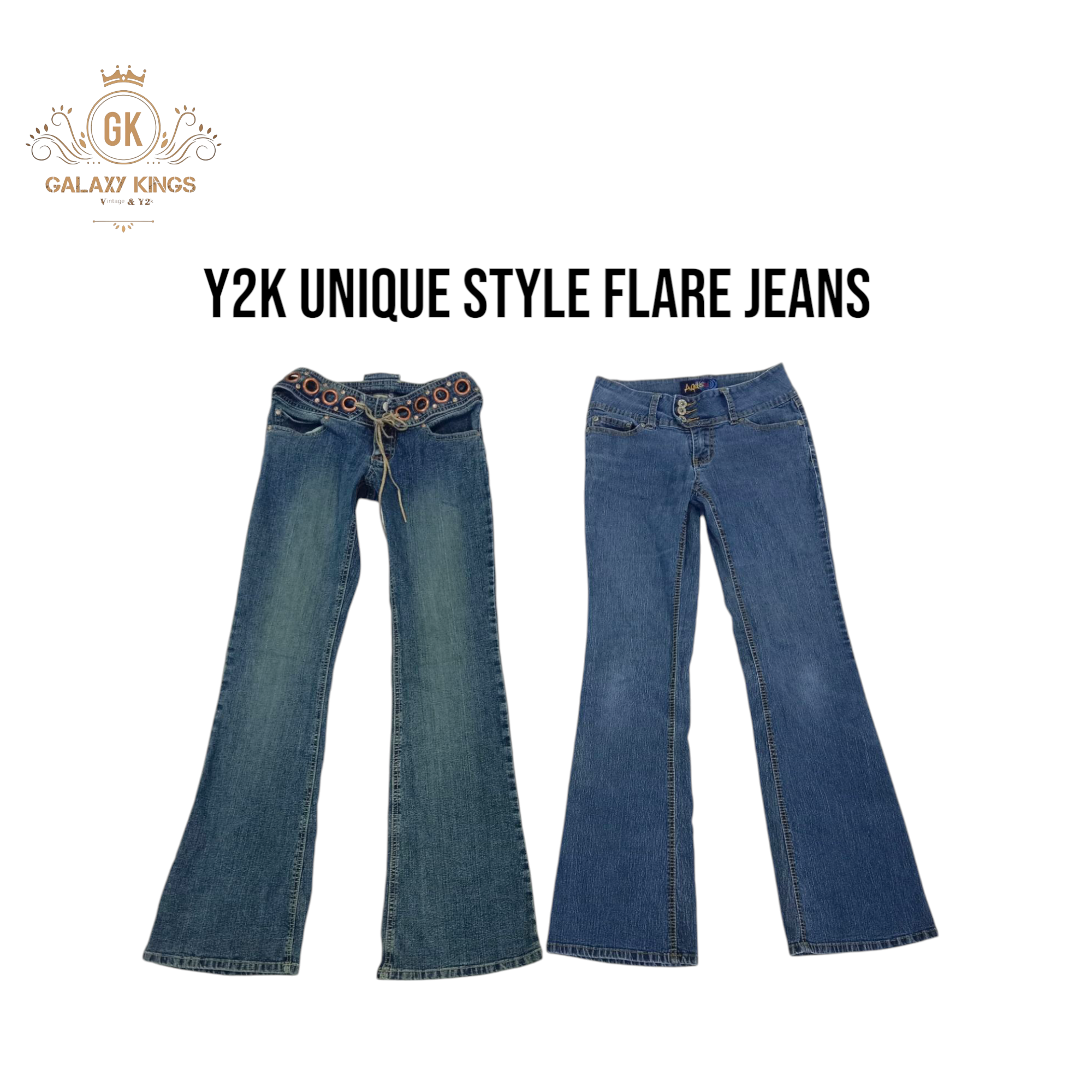 Y2k Uniqe Style Flare Jeans