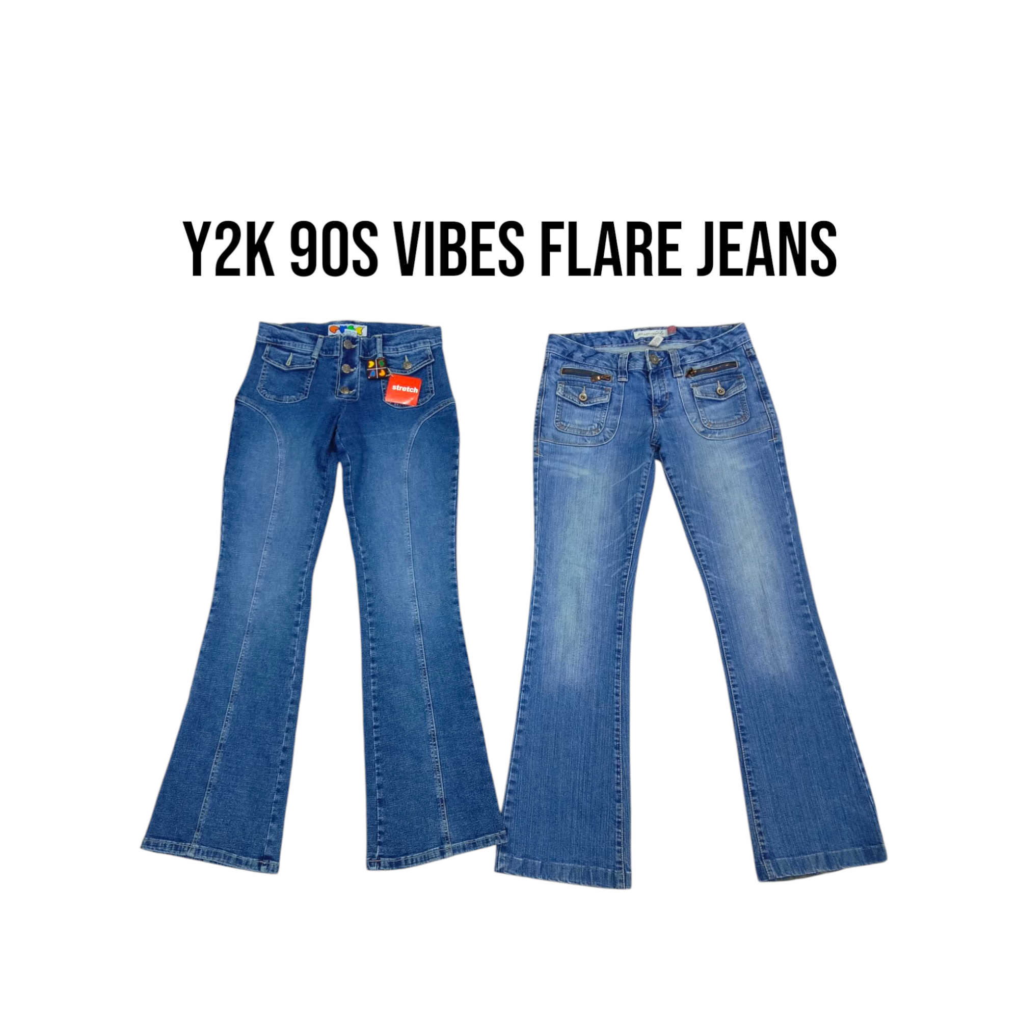 Y2K 90er Vibes Flare Jeans