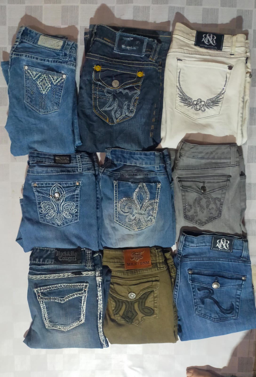 Y2K UNBRANDED  WOMAN JEANS (10PC)(MD 272)