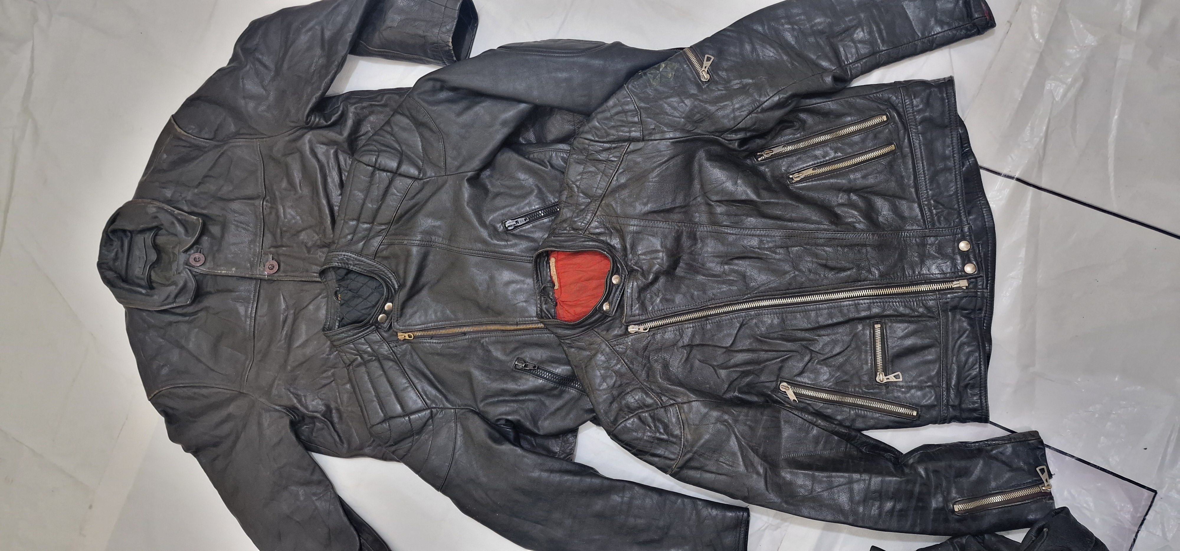 Giacche in pelle da biker vintage per uomo