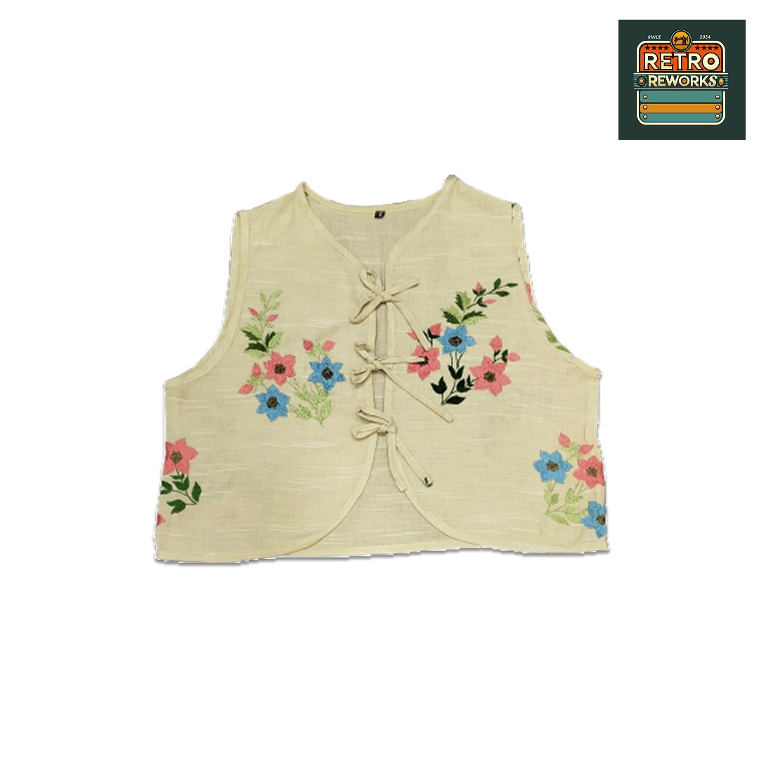 SS25 Upcycled Front Tie Top