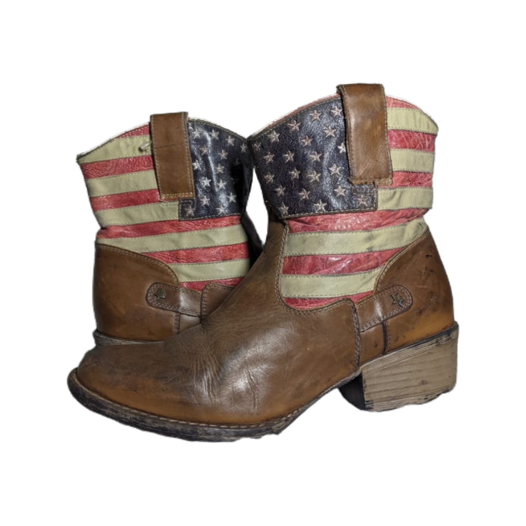 MV52#Mixed Famous Brand Western Cowgirl Stivaletti in Pelle con Tacco alla Caviglia