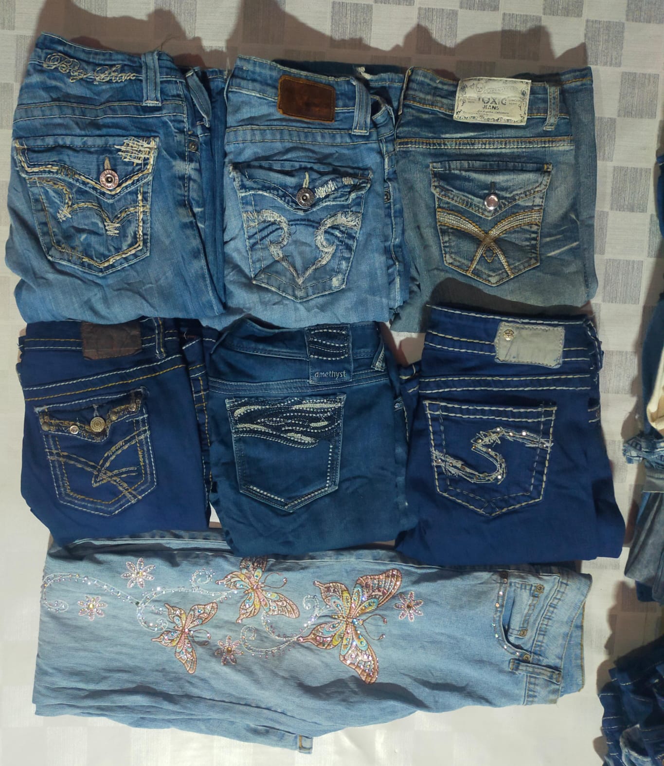 Y2K UNBRANDED JEANS WOMEN WEAR   (10PCS) (MD260)