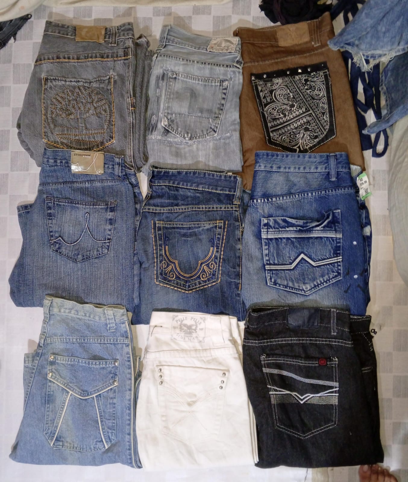 EVISU MECCA ROCAWEAR TIMBERLAND AND OTHER MIX BR..