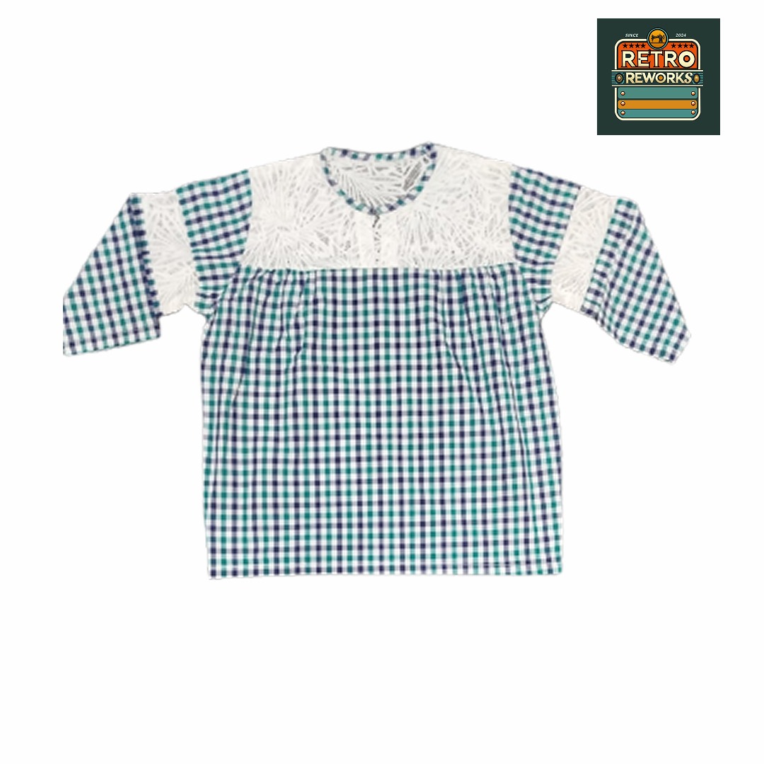 SS25 Reworked Lace Smock Top