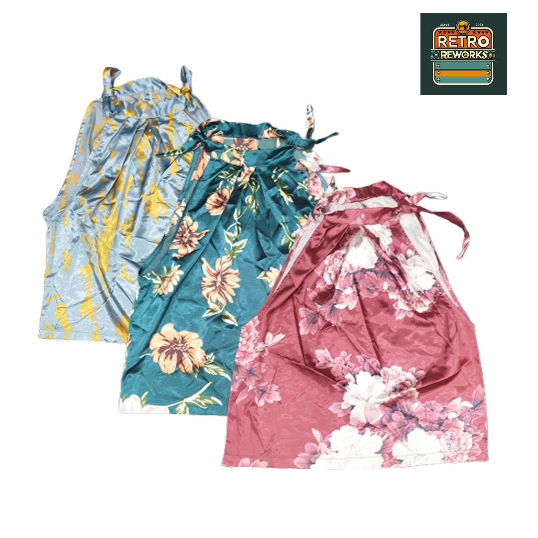 SS25 Reworked Satin Halter Neck Blouse