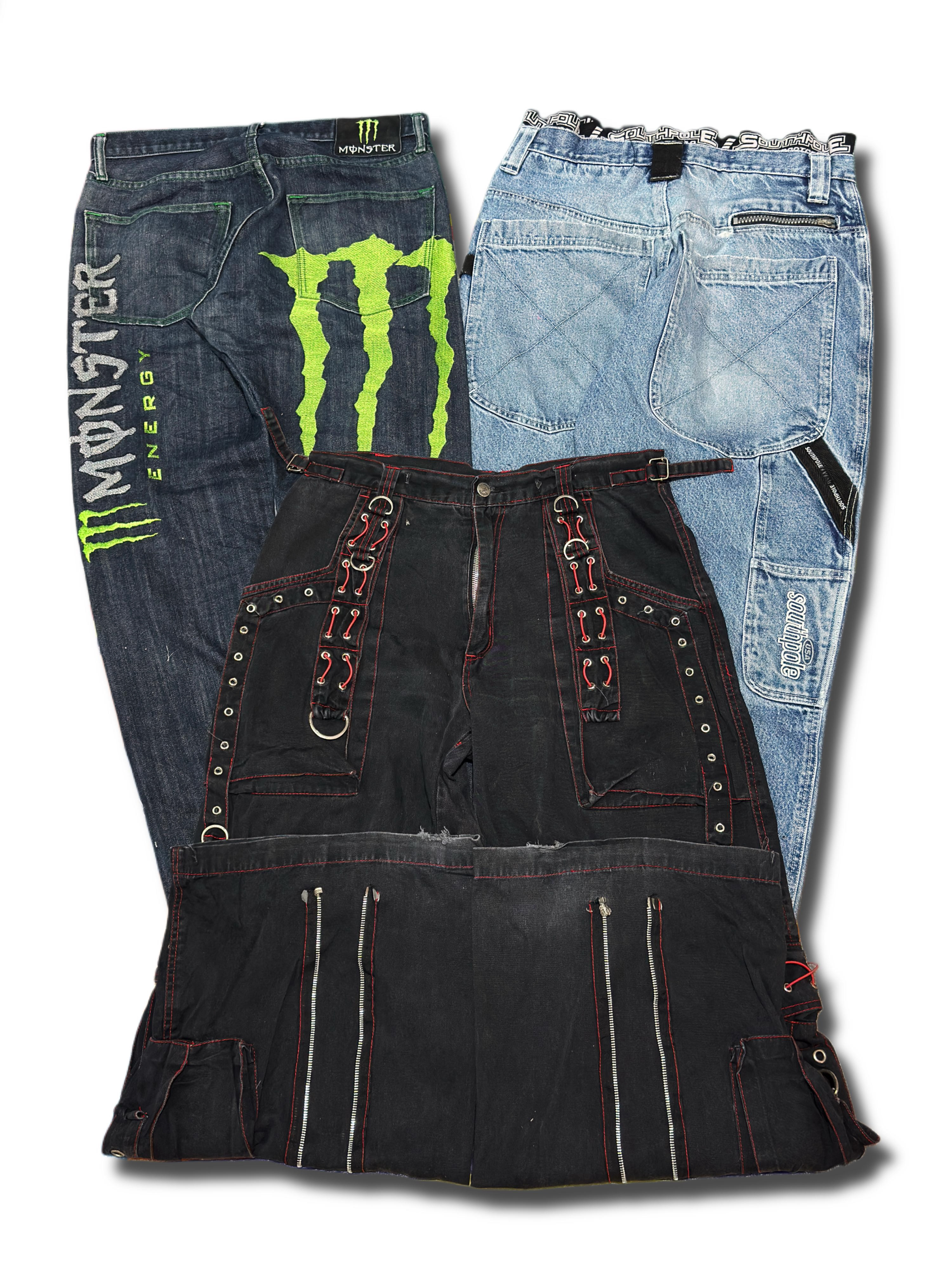 Y2K Hip Hop Japanese Embroidered Jeans (AS-5)