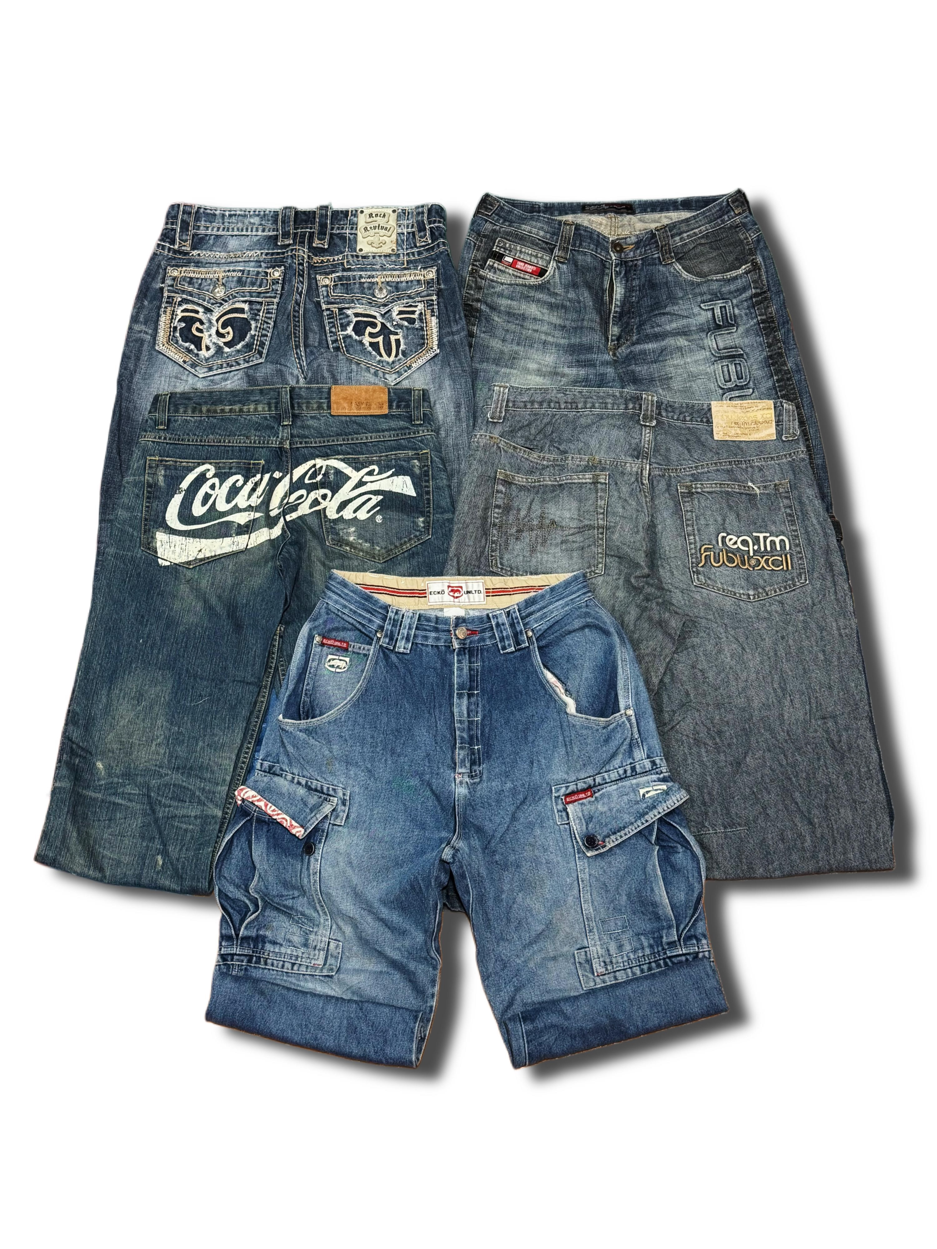 Y2K Hip Hop Japanese Embroidered Jeans (AS-5)
