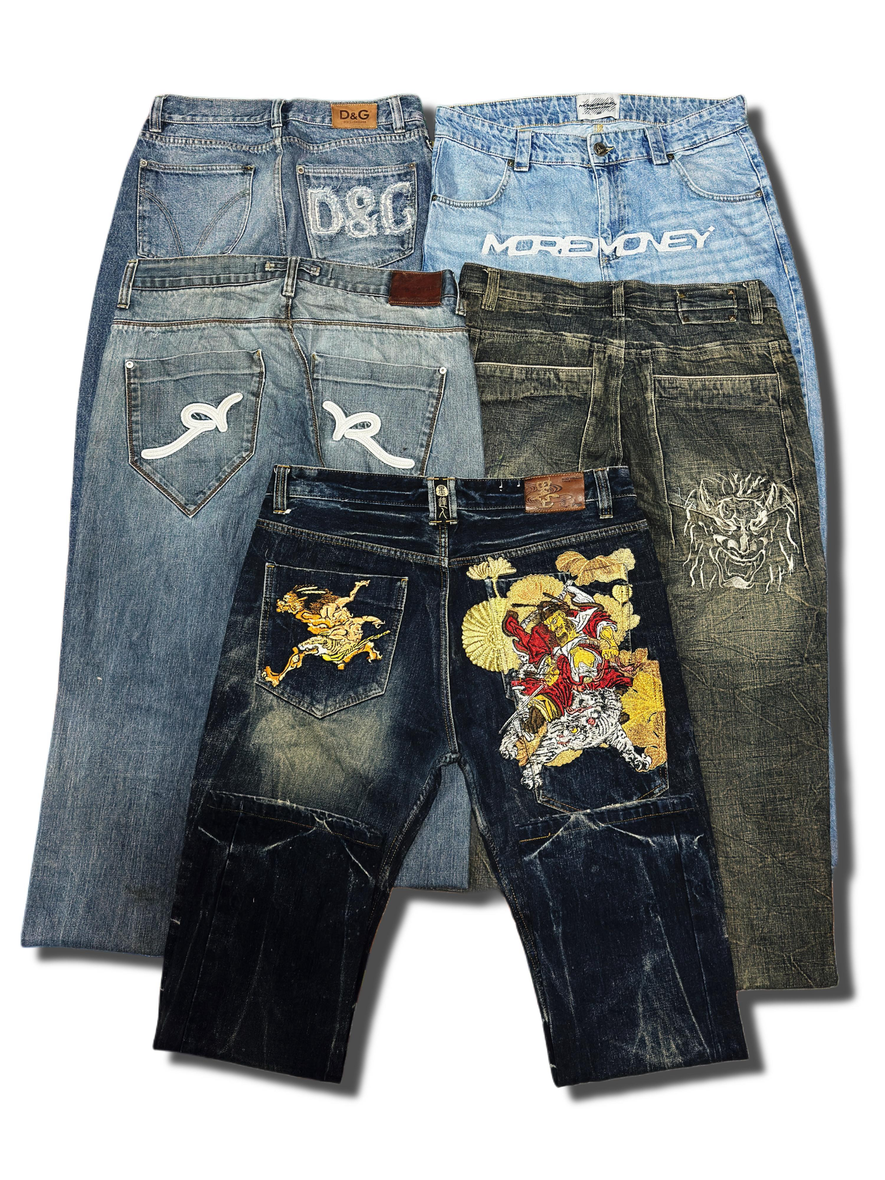 Y2Kヒップホップ 日本製刺繍デニム（AS-7）