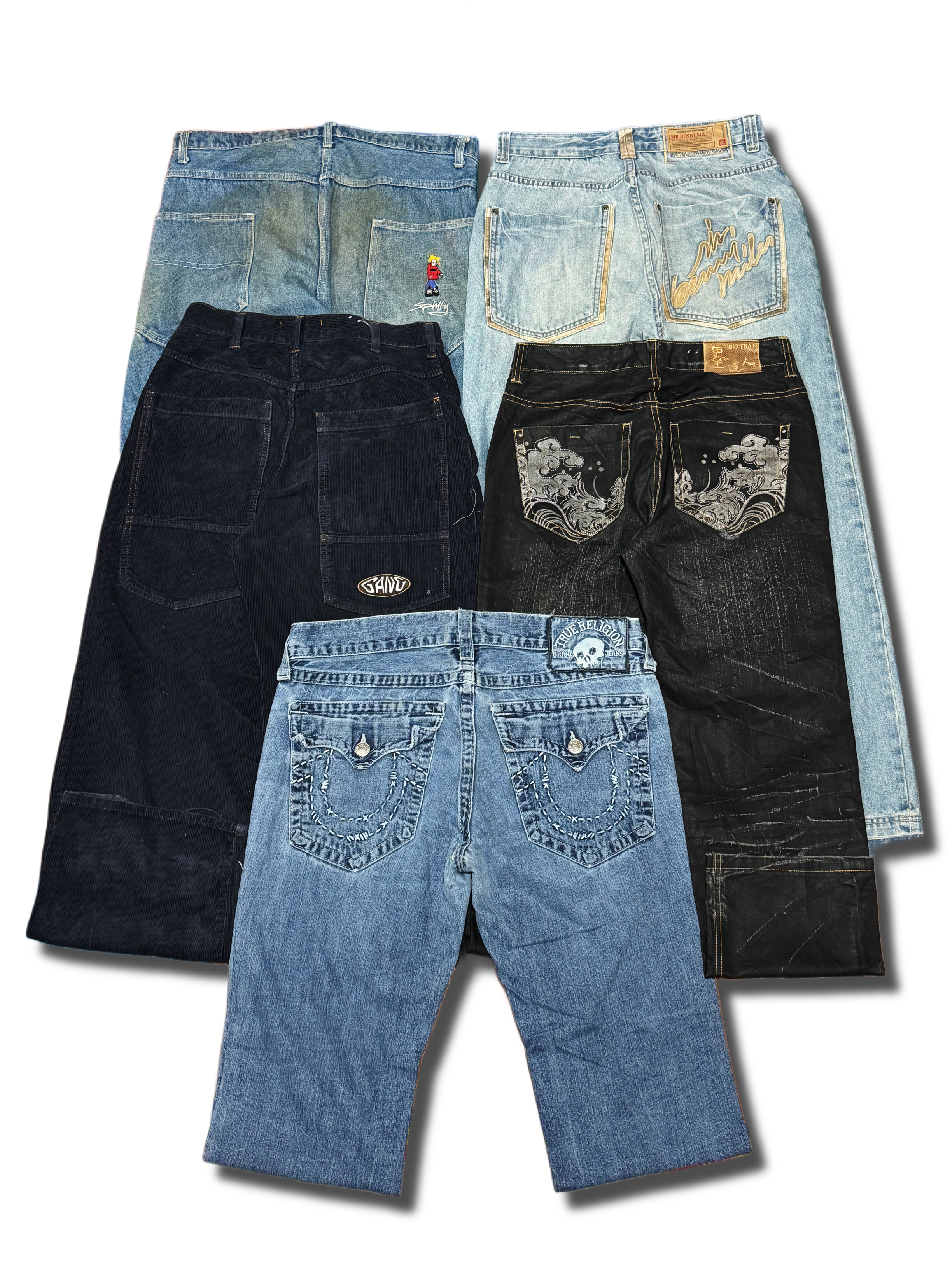 Y2K Hip Hop Japanese Embroidered Jeans (AS-8)