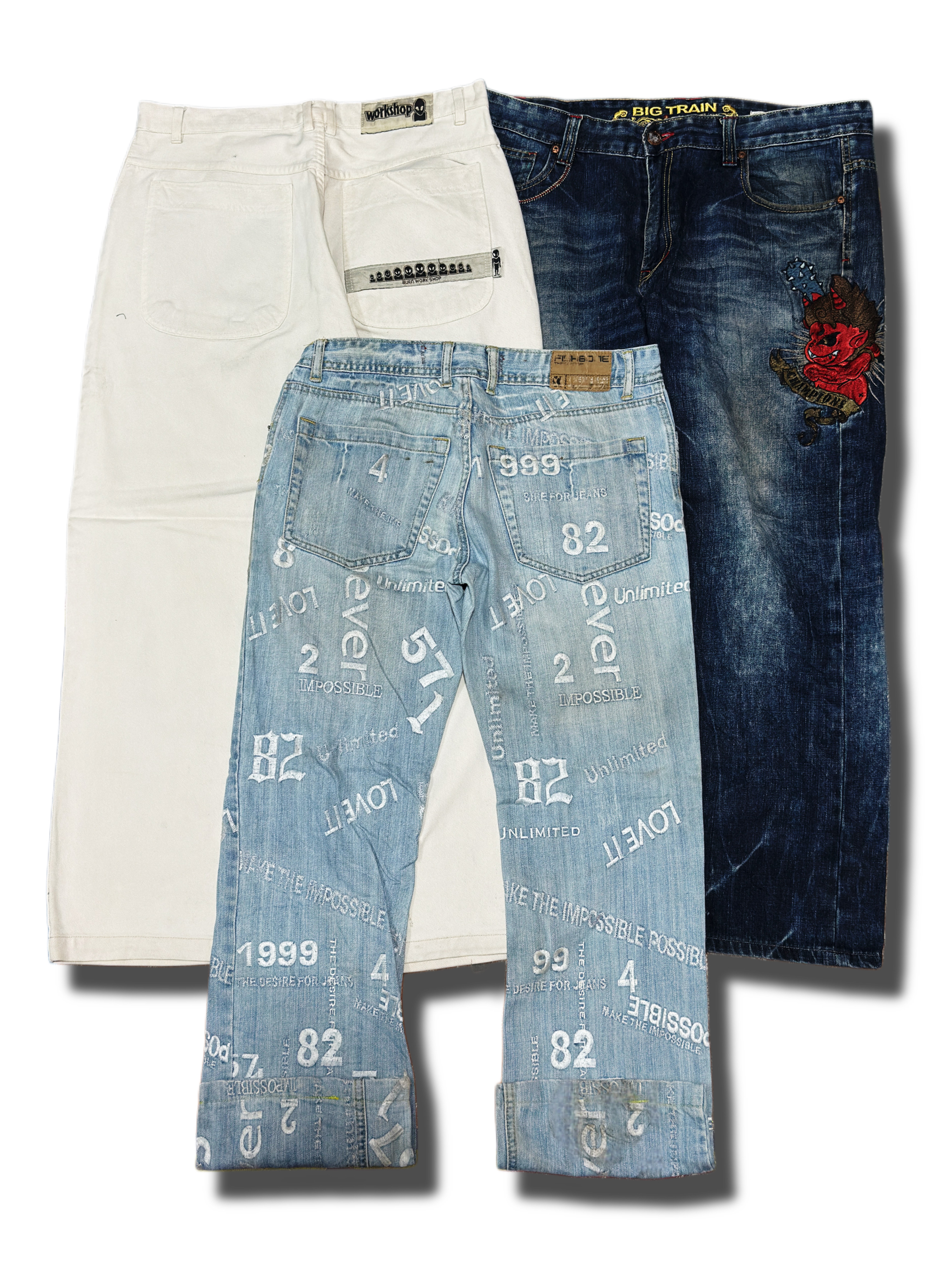 Y2K Hip Hop Japanese Embroidered Jeans (AS-12)
