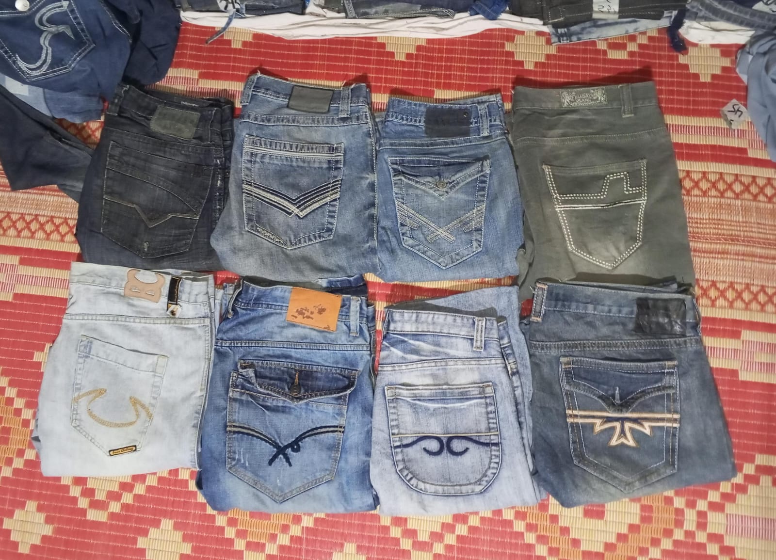 UNBRANDED BAGGY MEN WEAR JEANS(12 PCS)(MD 352)