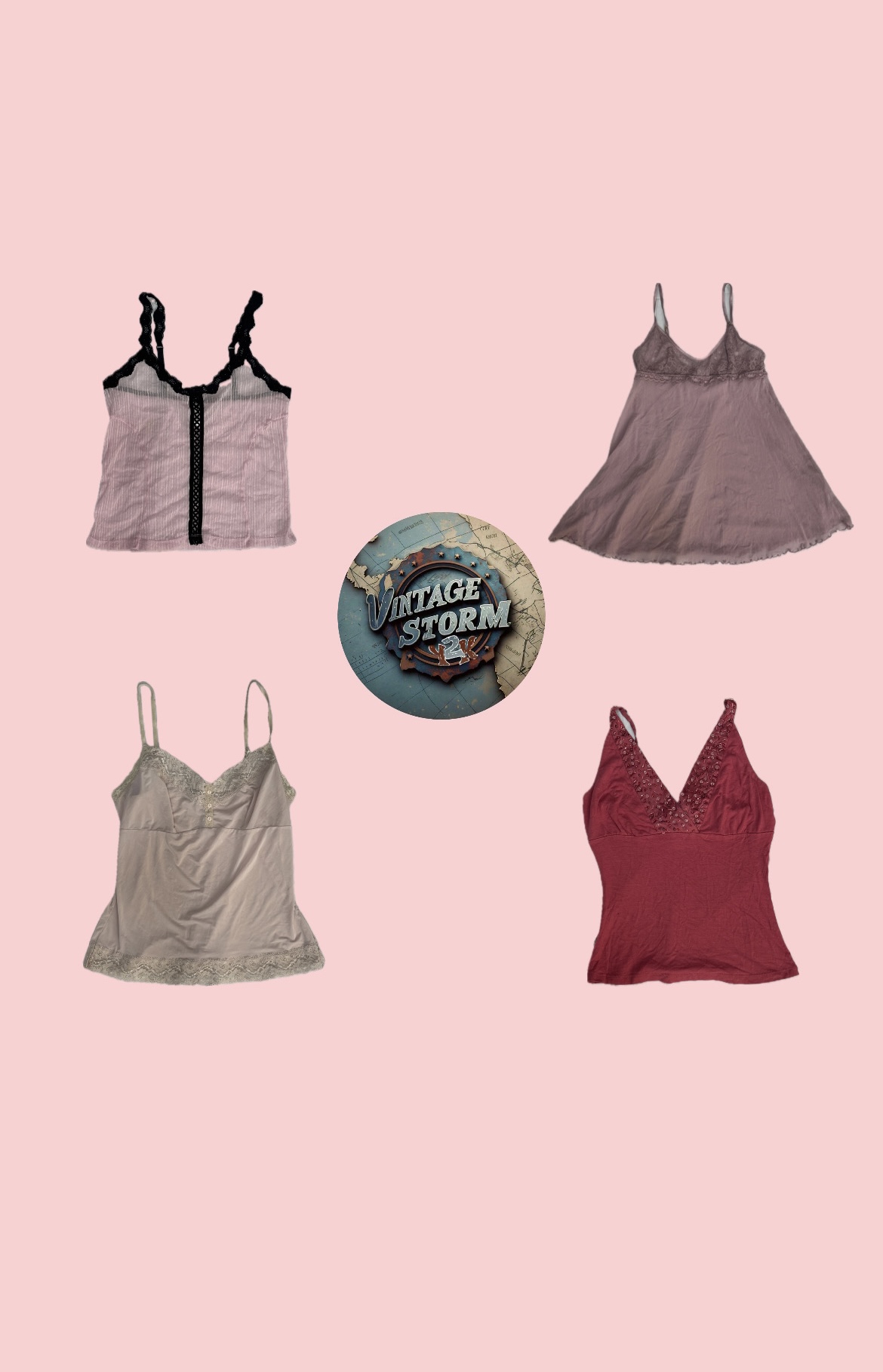 Y2K Romance Cami Tops - 7 Pcs