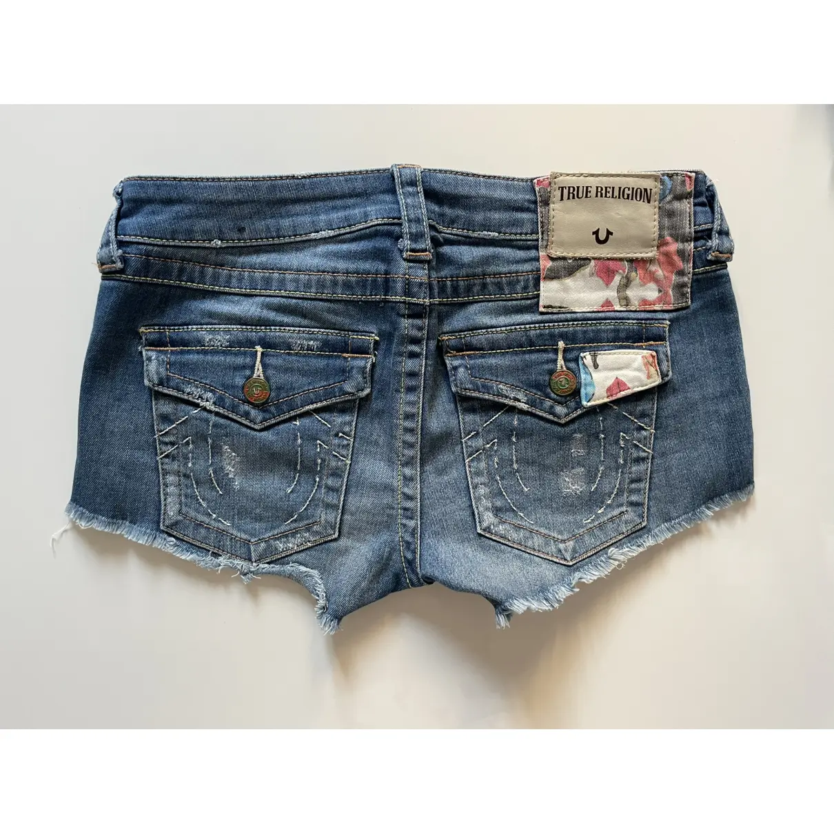 Miss me true religion rock revival mini shorts