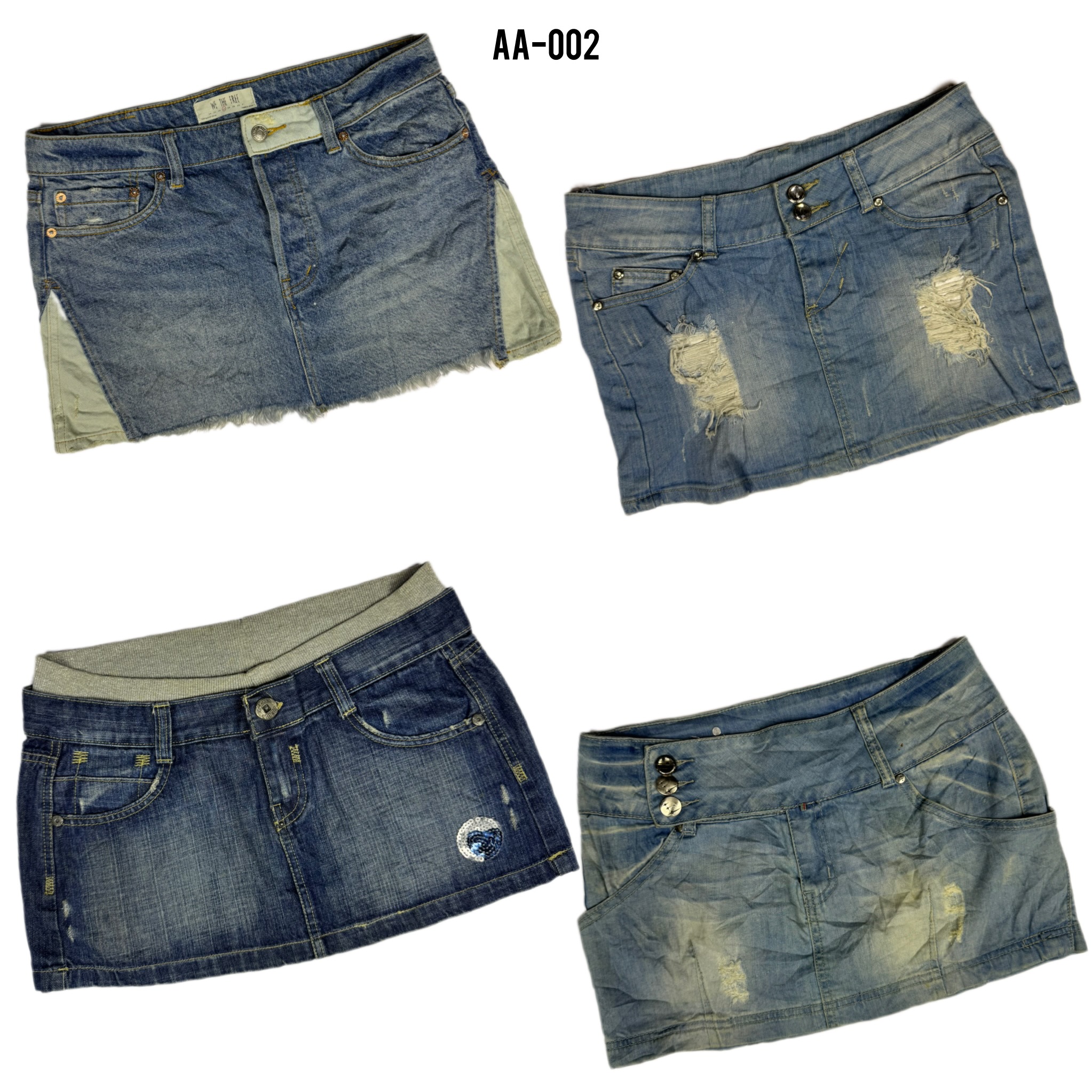Y2K IT Girl Unique Denim Mini Skirts (AA-002)
