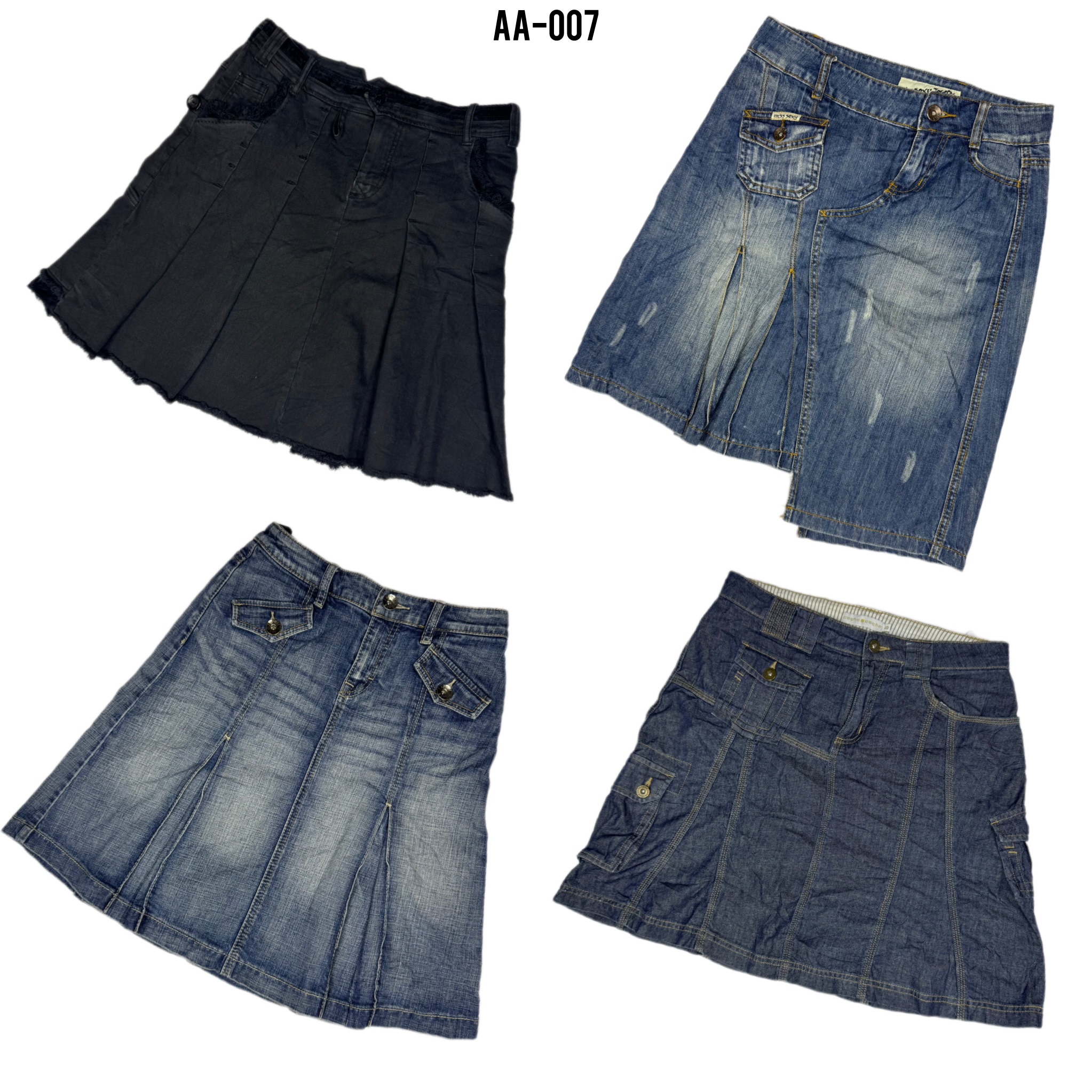 Y2K Britney Era Denim Midi Skirts (AA-007)