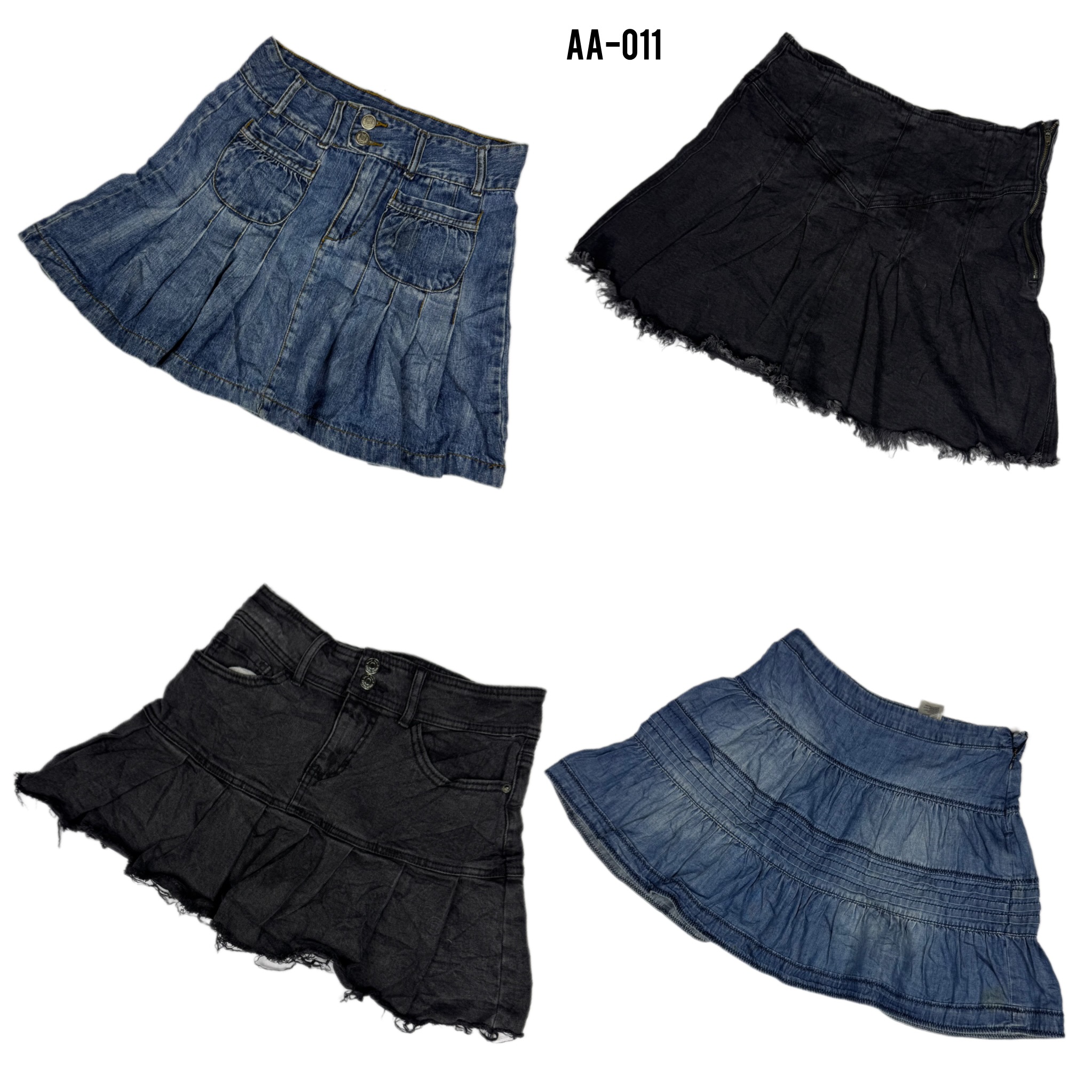 Y2K IT Girl Denim Unique Mini Skirts (AA-011)