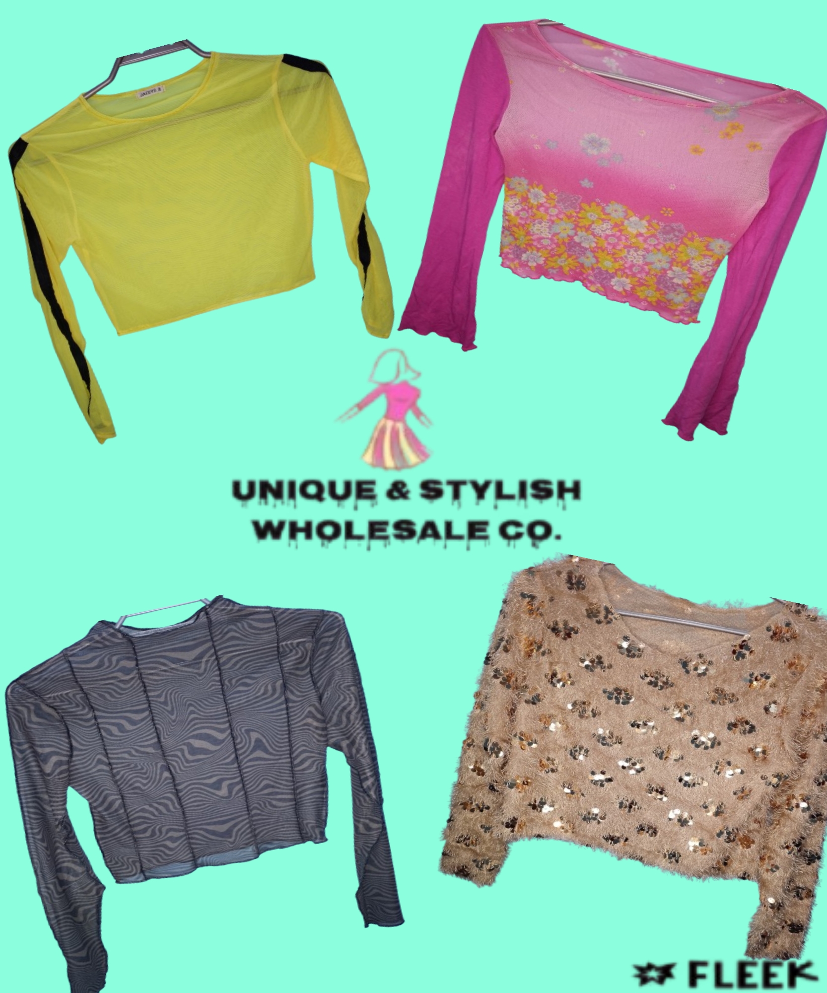 Y2K Fairycore Long Sleeve Mesh Top