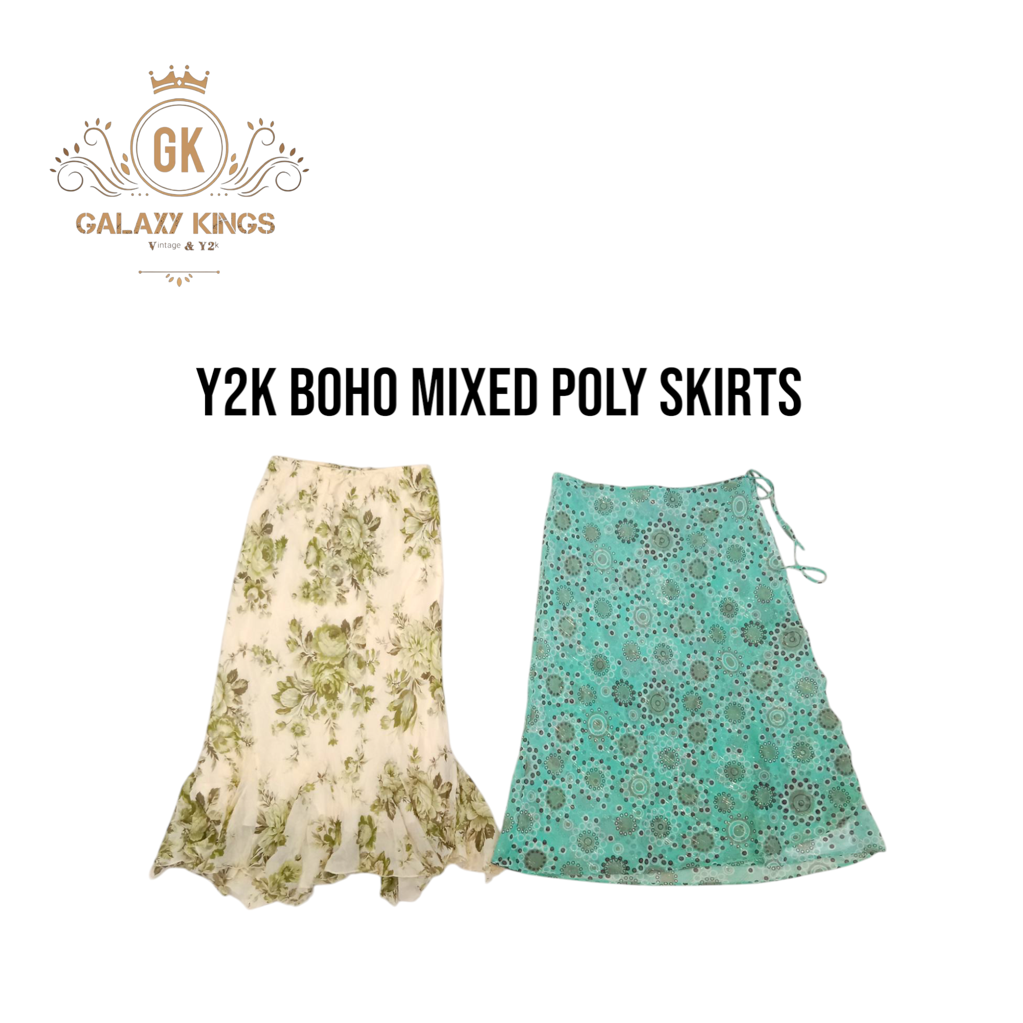 Y2k Boho gemischte Polyester-Röcke