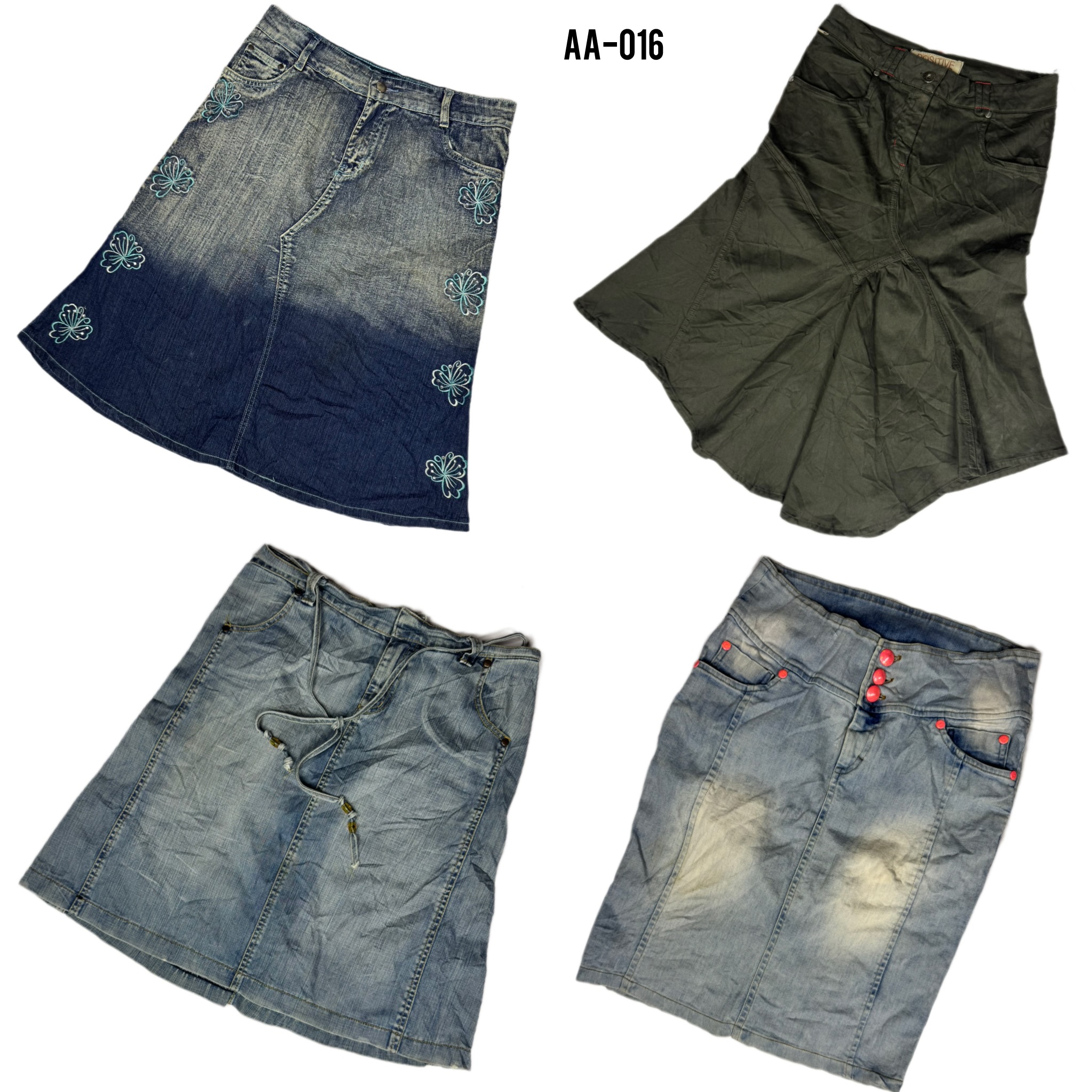 Y2K IT Girl Denim Midi-Röcke (AA-016)