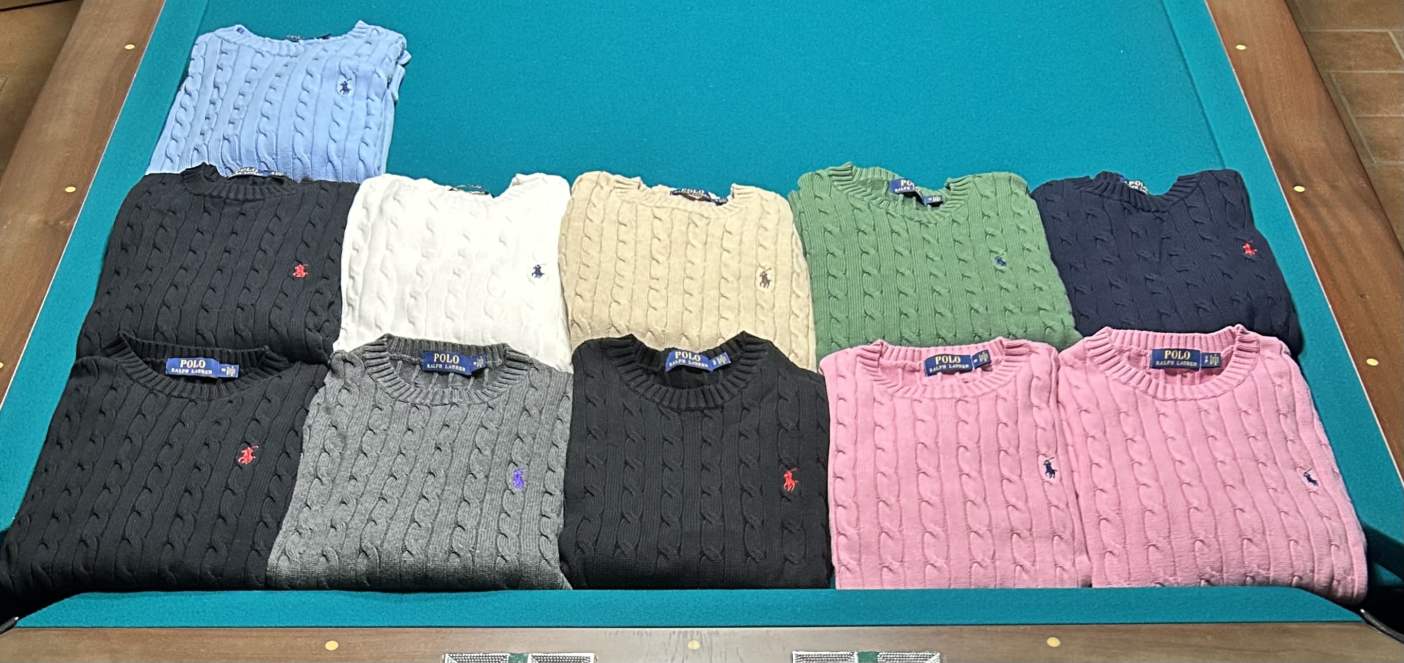 suéteres de gola redonda de algodão Ralph Lauren