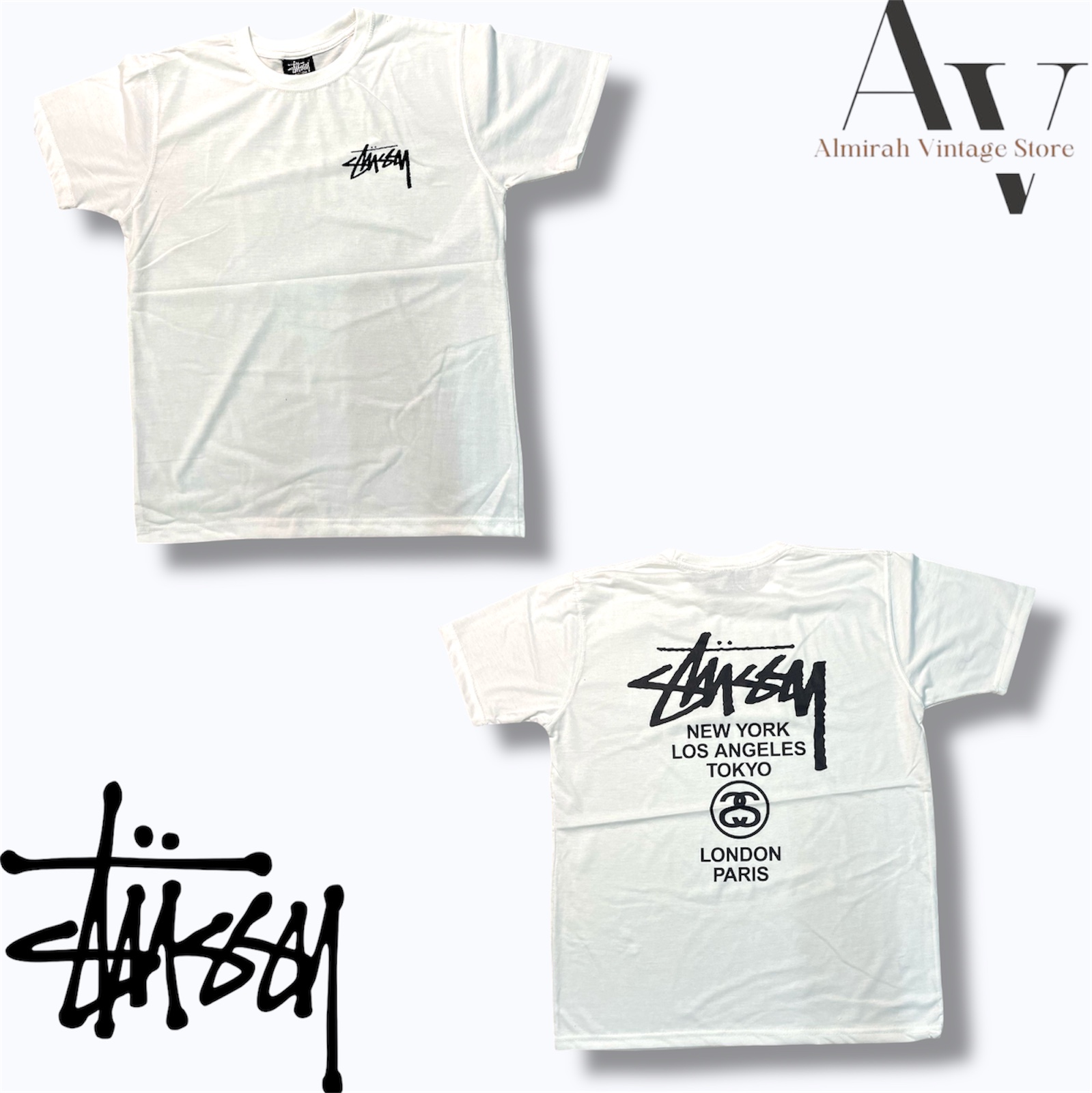Stussy rework style World tour t shirts