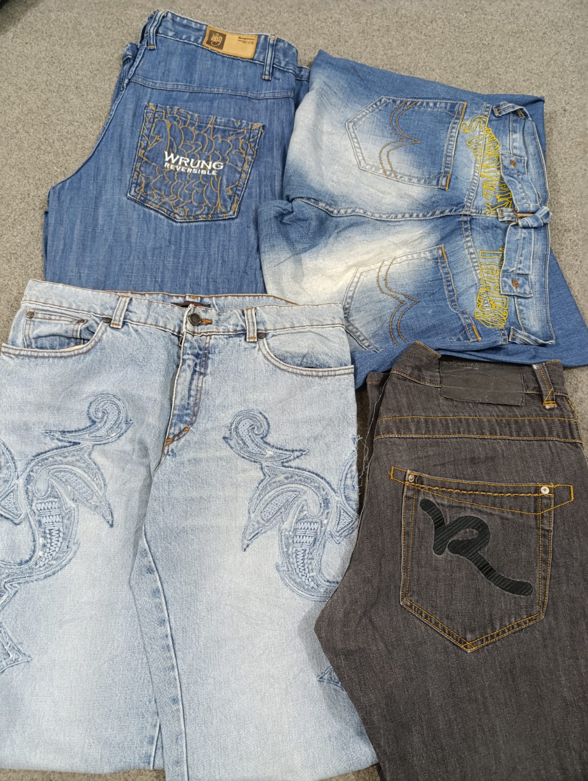 HD780 Men Designer Baggy Jeans - 12 pcs