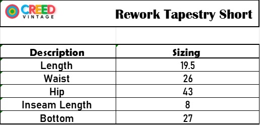 CR4198 Rework Tapestry Shorts - 15 Pcs