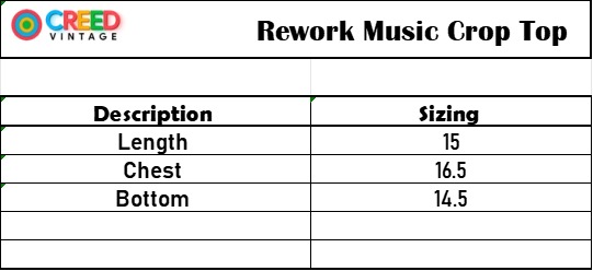 CR4200 Rework Music Crop Tops - 17 Pcs